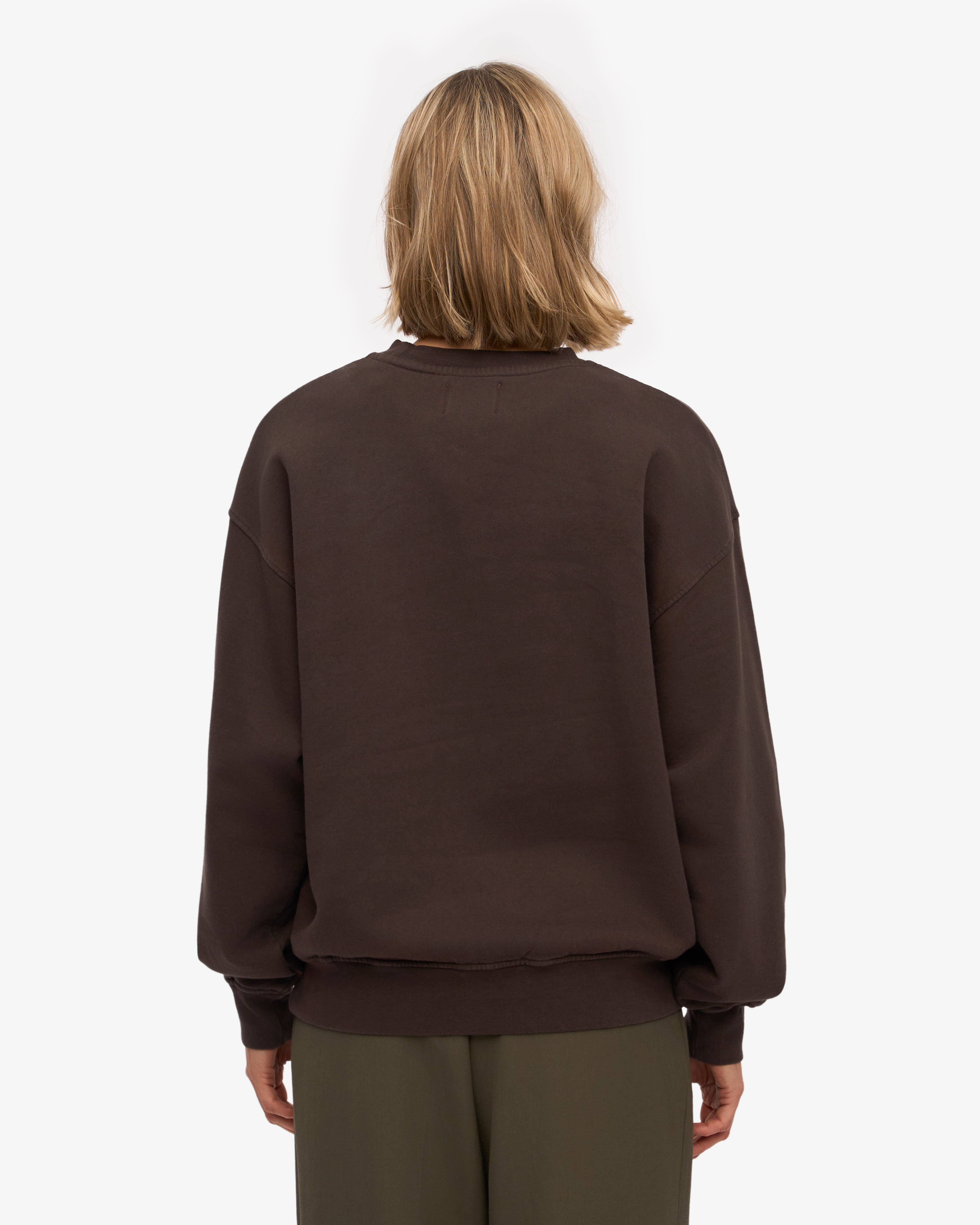 Organic Oversized Crewneck Sweatshirt - Coffee Brown | Soft & Comfortable Pullover for Men & Women | Perfect for Casual Wear, Lounge & Outdoor Activities