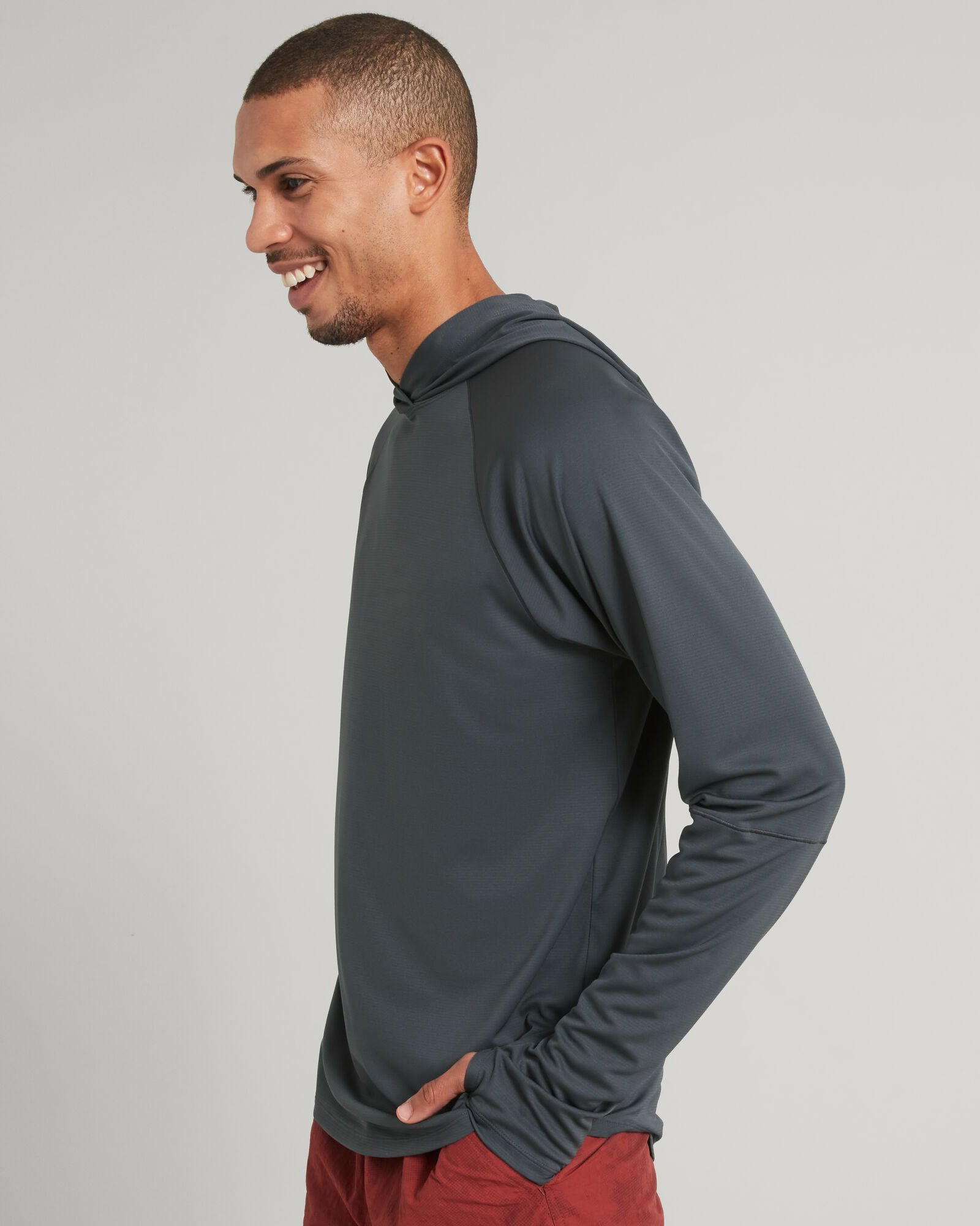 Men's SUN Stopper Hoodie - UPF 50+ Sun Protection Pullover for Outdoor Activities | Hiking, Running, Beach & Casual Wear (Graphite)