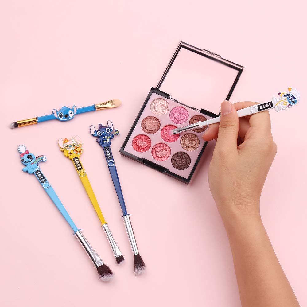 Interstellar Baby Makeup Brushes Set - 5Pcs Professional Synthetic Cosmetic Brushes for Foundation, Eyeshadow, Blending | Creative Stitch Design | Perfect Gift for Teens & Women | Great for Everyday Makeup & Special Occasions