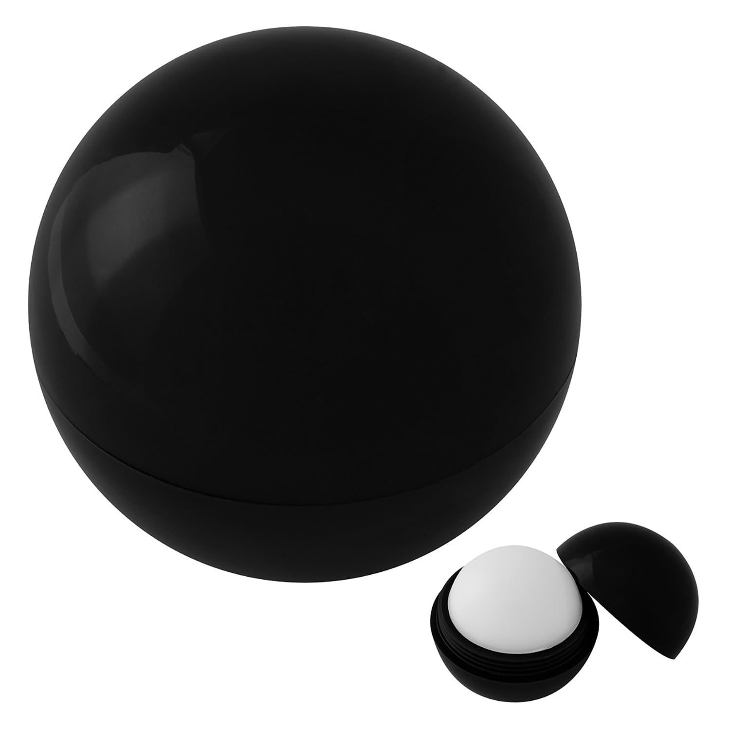 Custom Lip Moisturizer Ball with Personalized Text or Image - Pack of 250 (Black) - Perfect for Promotional Giveaways, Wedding Favors & Corporate Events