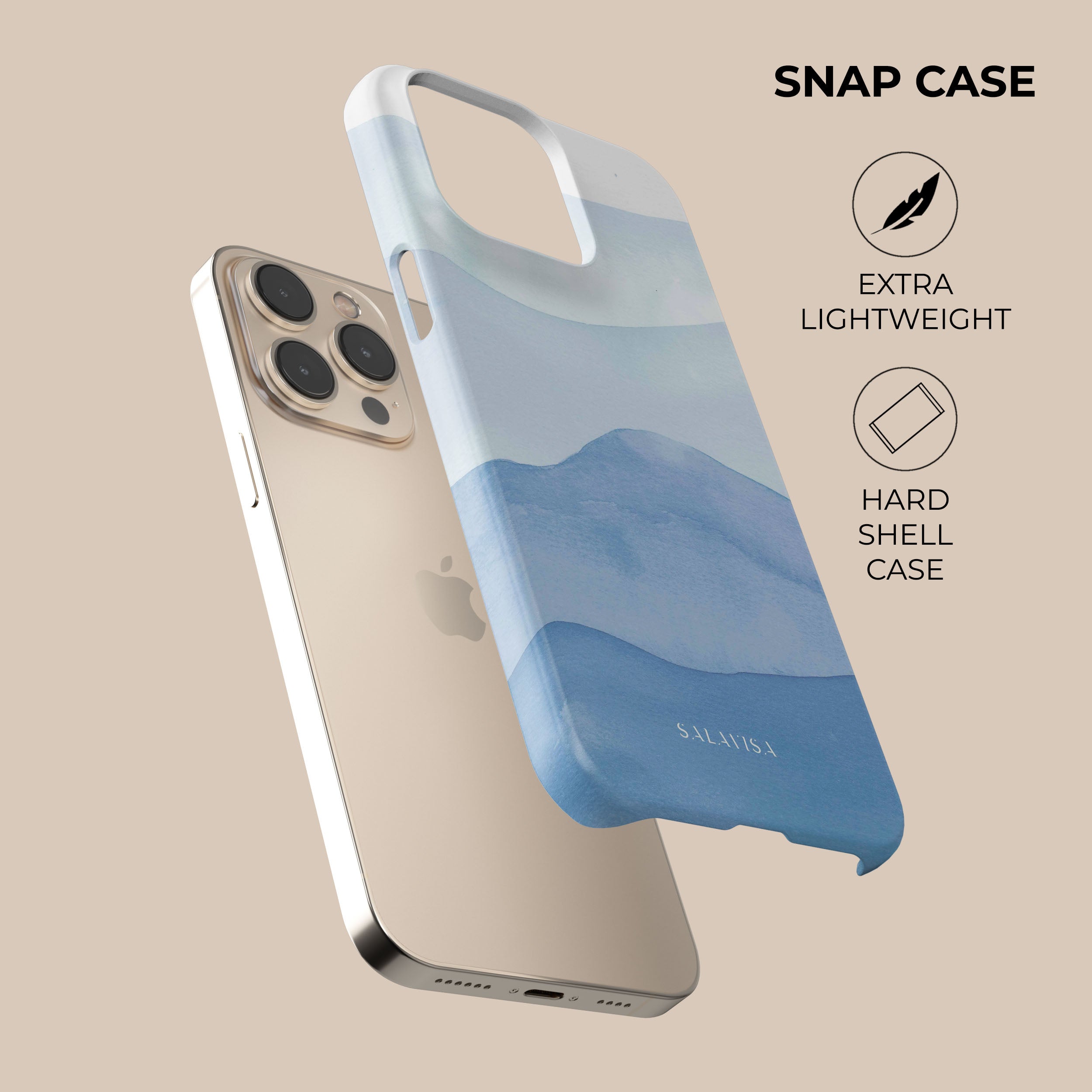 Premium Ocean Blue Phone Case - Shockproof & Slim Design for iPhone & Samsung - Perfect for Outdoor Adventures & Daily Protection