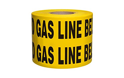 Caution Buried Gas Line Below (Yellow)