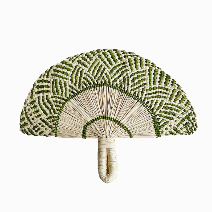 Elegant Toquilla Straw Hand Fan - Breathable & Stylish for Summer, Weddings, and Outdoor Events