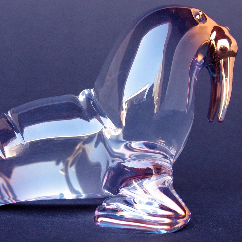 Hand Blown Glass Walrus Figurine - Unique Artisan Home Decor | Perfect for Shelf Displays, Gift Giving & Coastal Themed Decorations