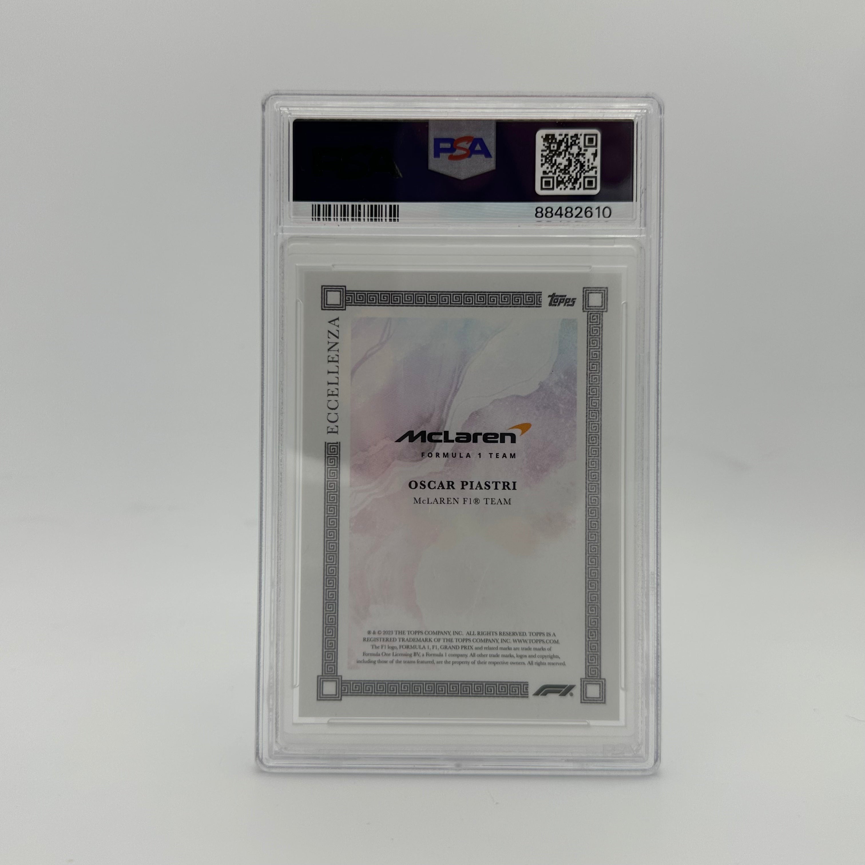 PSA 9 Oscar Piastri 2023 Eccellenza Rookie Card 5/5 Gradient - Perfect for Racing Fans & Collectors, Great for Display, Trading, and Investment