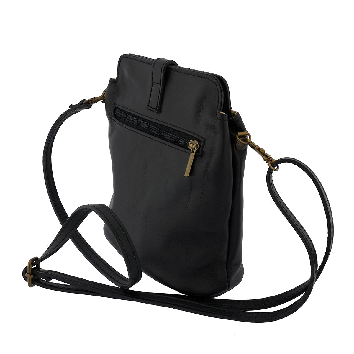 Italian Genuine Leather Crossbody Bag for Women - Small Shoulder Purse with Snap & Clasp Closure - Perfect for Everyday Use, Travel & Shopping