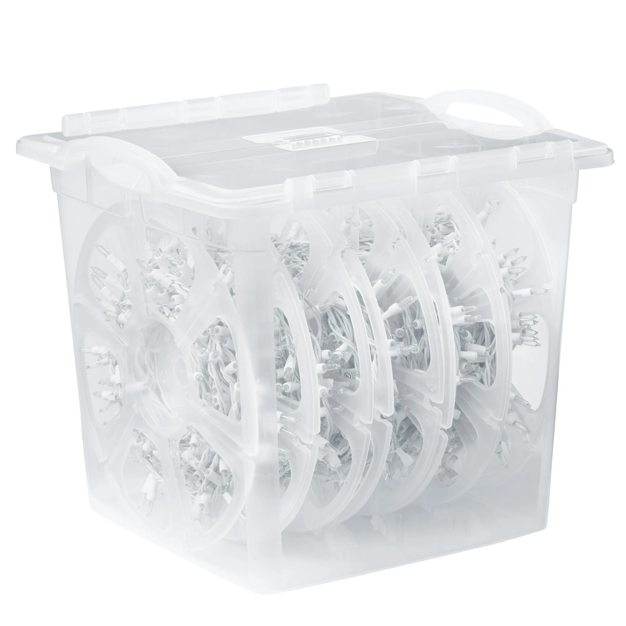 The Home Edit Clear Light Organizer with Hinged Lid - Perfect for Closet, Pantry & Bathroom Storage Organization