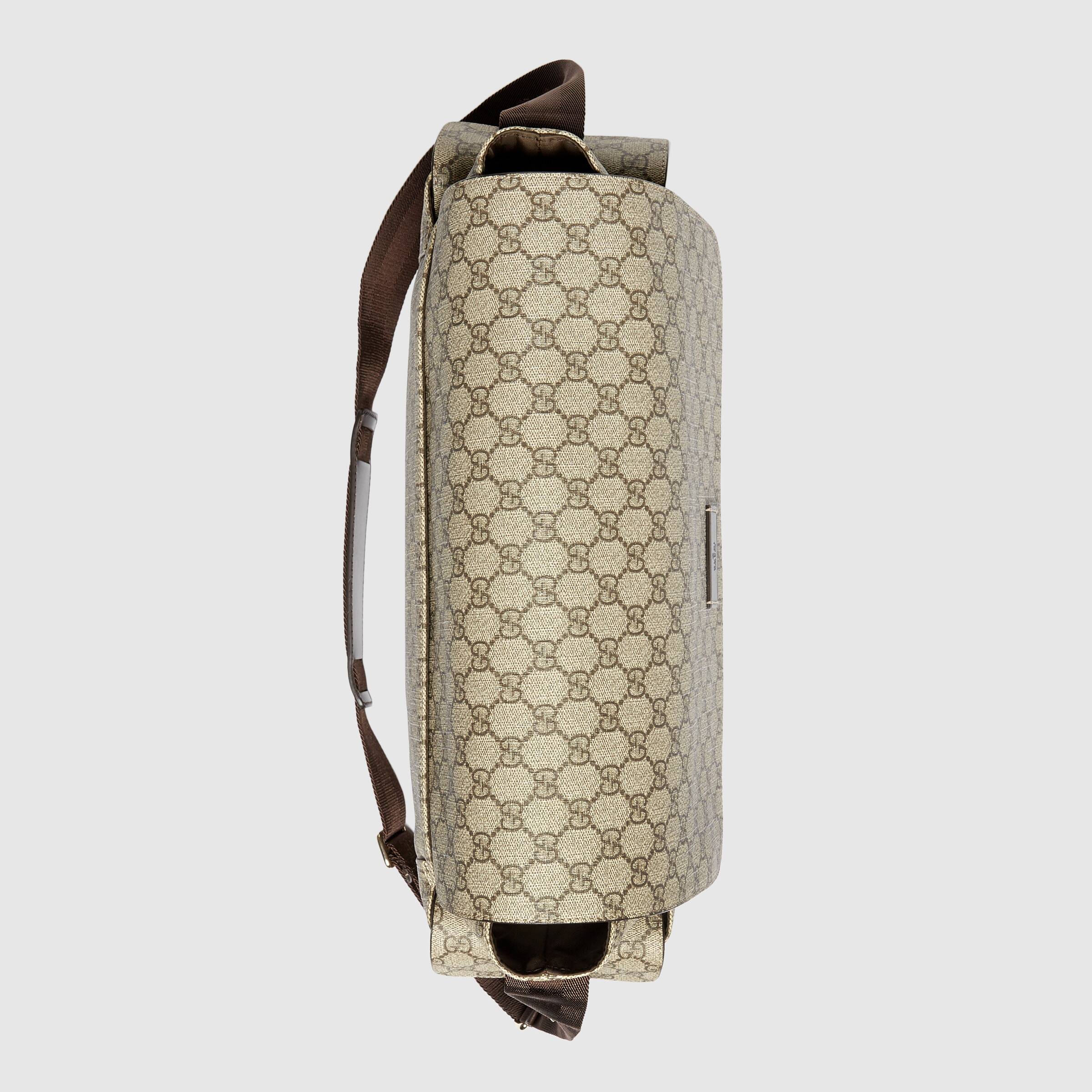 Gucci GG Plus Diaper Bag in Beige & Ebony - Stylish Designer Baby Bag for Moms, Perfect for Travel, Shopping & Everyday Use