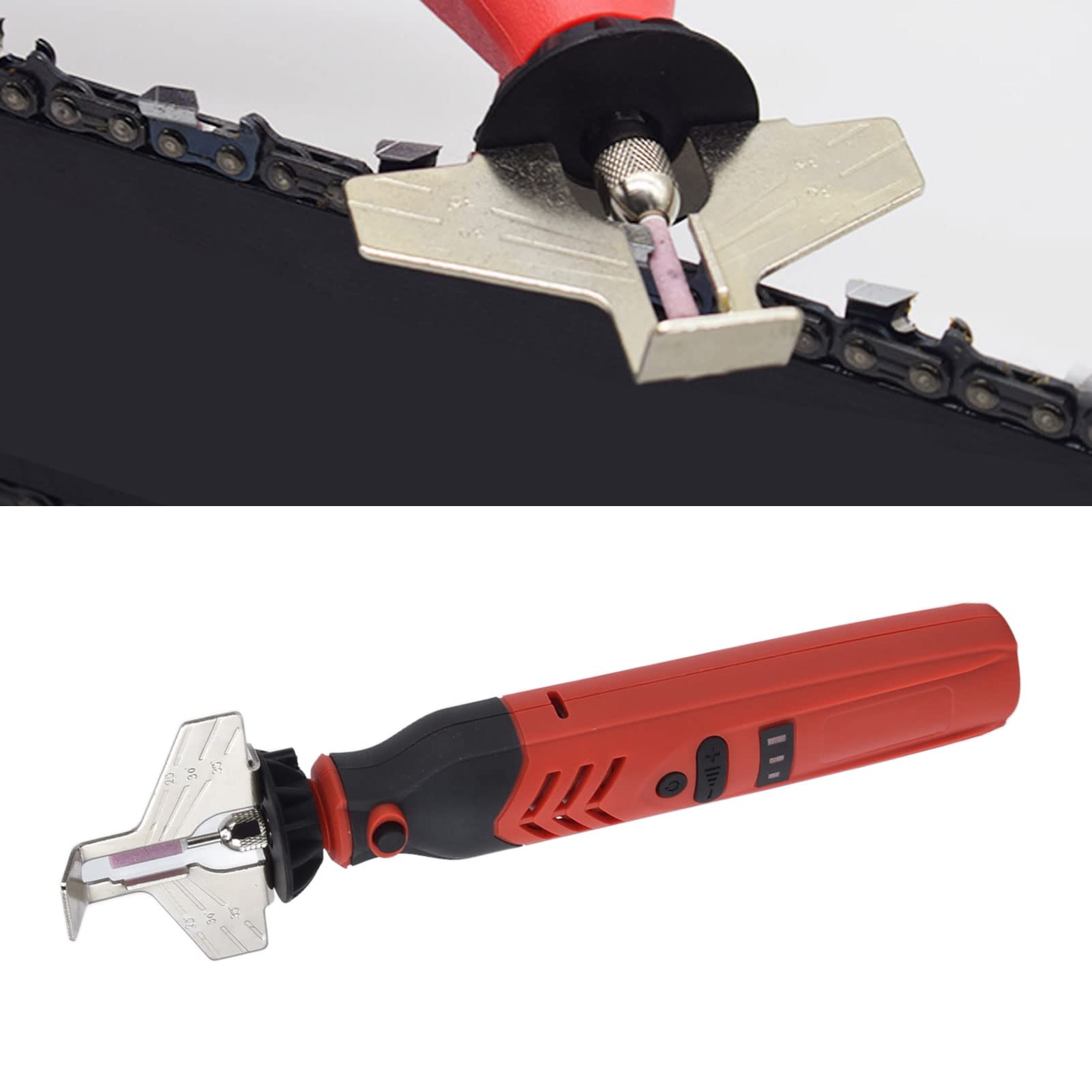 FOUF 3.6V Cordless Electric Chainsaw Sharpener Kit - 18000 RPM High Speed Chain Grinder for Chainsaw Maintenance & Sharpening | Perfect for Outdoor Gardening Tools & Wood Cutting Projects