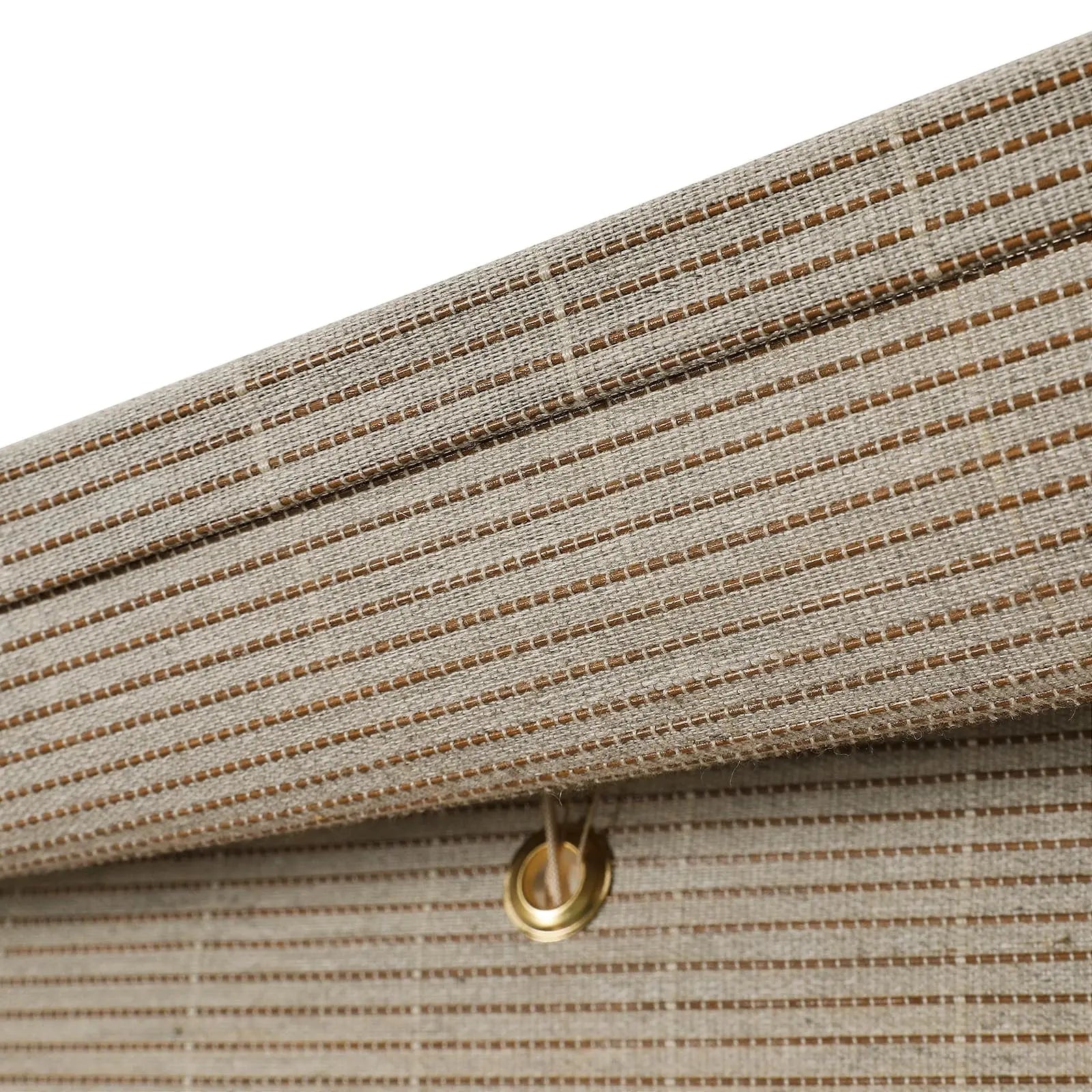 Natural Flax Bamboo Woven Window Shade - Light Gray Brown for Living Room & Bedroom Blackout Privacy