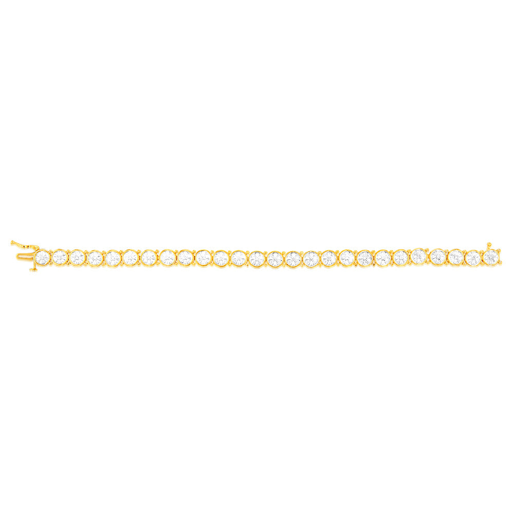1/4 Carat Diamond Bracelet in 14K Gold Plated Sterling Silver - Elegant Jewelry Gift for Women, Anniversary & Special Occasions