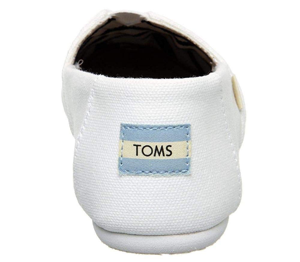 TOMS Women's White Canvas Alpargata Espadrille Shoes - Comfortable Casual Slip-Ons for Summer, Beach, and Everyday Wear