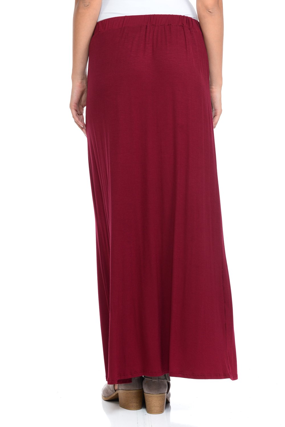 Vivienne Women's Pastel Maxi Skirt with Elastic Waistband & Pockets - Flowy Summer Skirt for Beach, Vacation & Casual Wear