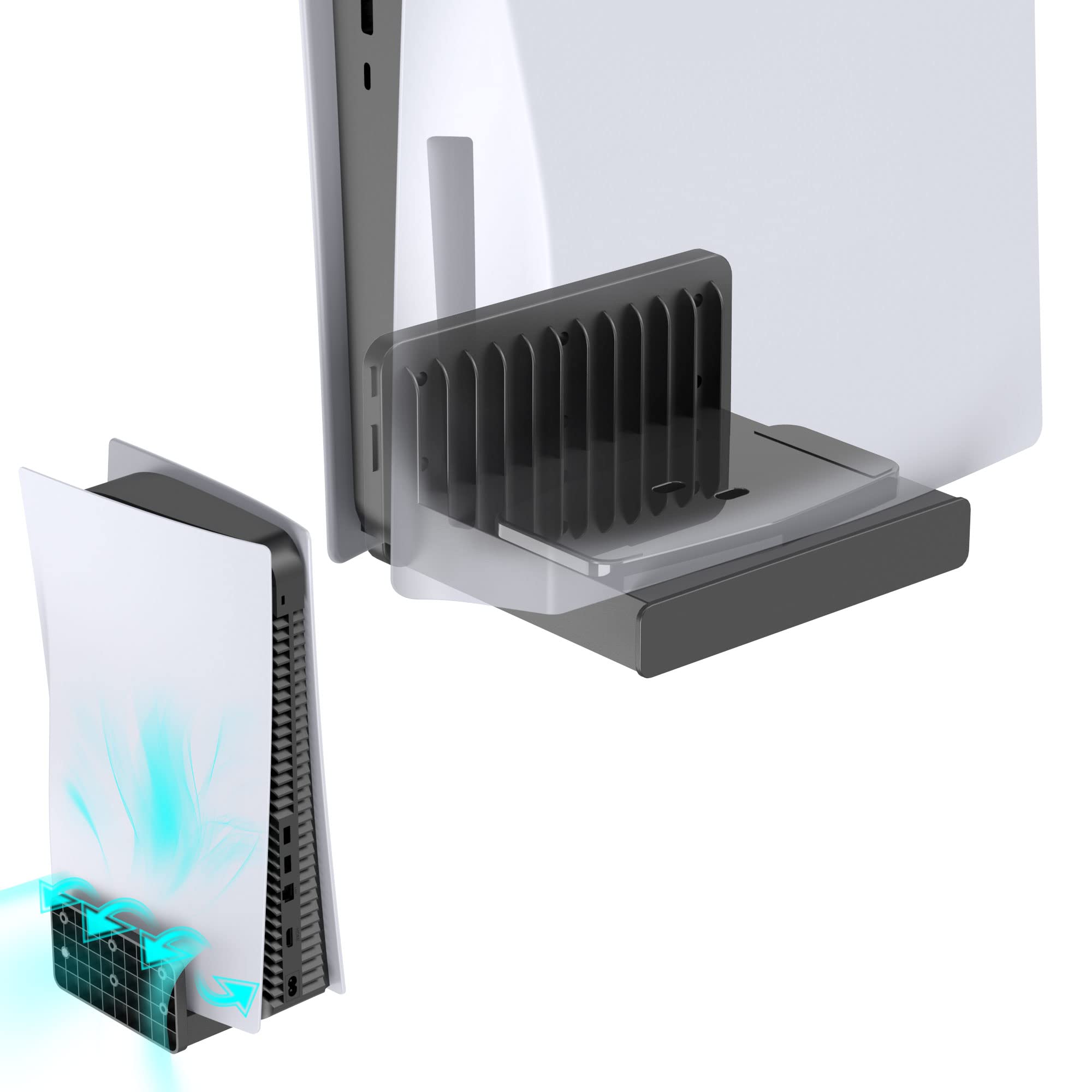 HomeMount PS5 Wall Mount Bracket - Space-Saving Vertical Stand & Secure TV Mounting Kit for PlayStation 5 (Black) | Easy Installation for Living Room & Gaming Setup