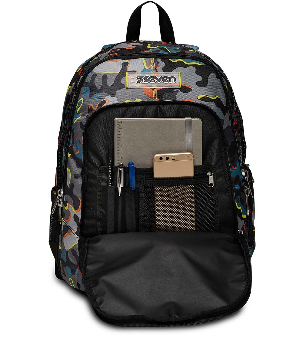 Zaino Advanced Seven - Premium Leather Backpack for Men & Women, Durable Travel & Work Laptop Bag with USB Charging Port - Perfect for Commuting, Business Trips & College Campus Use