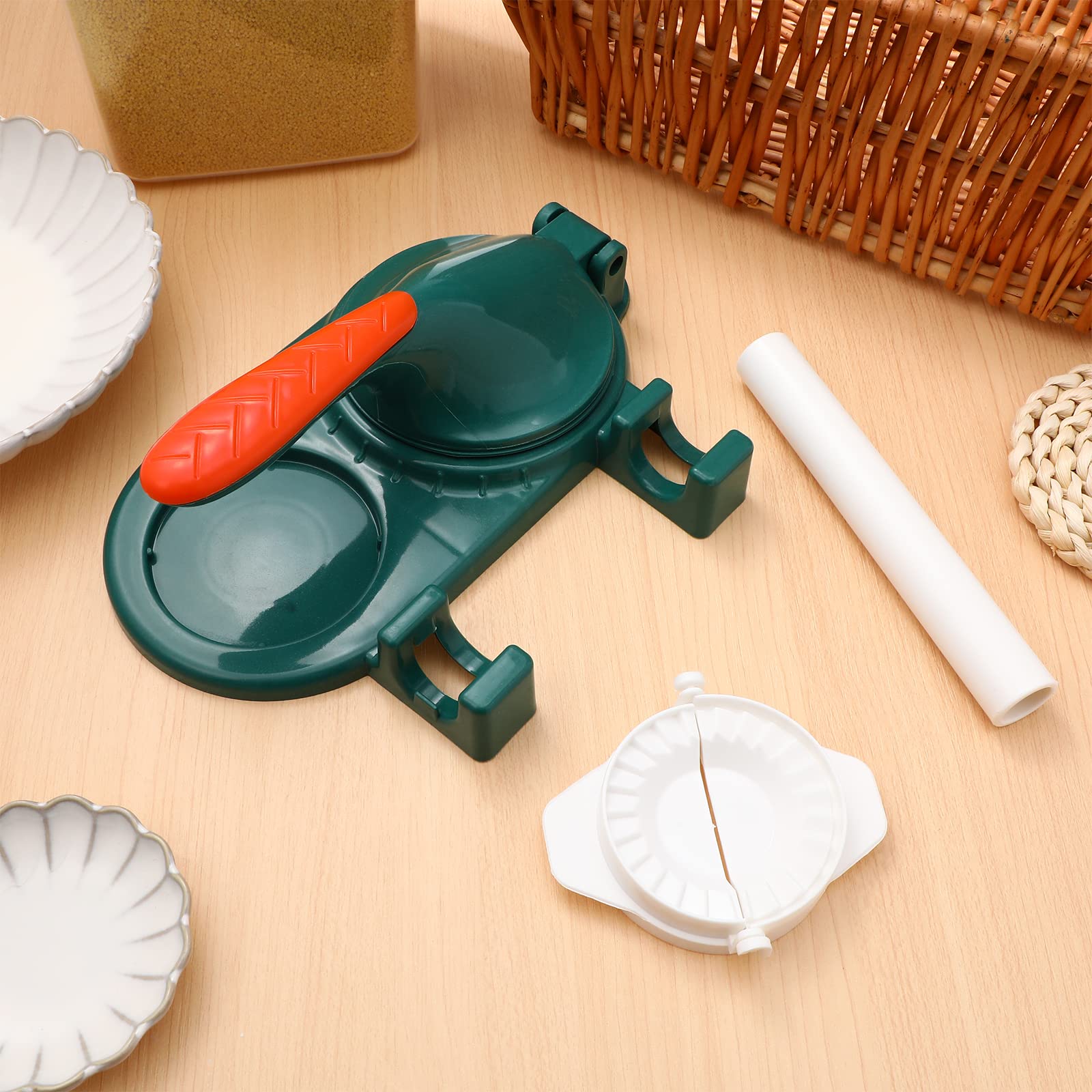 BESTonZON 3-in-1 Dumpling Maker - Ravioli, Empanada & Wonton Mold - Dough Press & Pastry Cutter for Homemade Dumplings, Pies & More - Perfect for Asian Cooking, Italian Pasta & Latin Cuisine