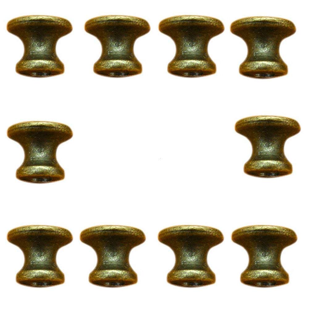 10 Pcs Vintage Cabinet Drawer Knobs - Mini Metal Jewelry Box Handles, Single Hole Pull Handles for Dresser, Jewelry Organizer & DIY Furniture Upgrade