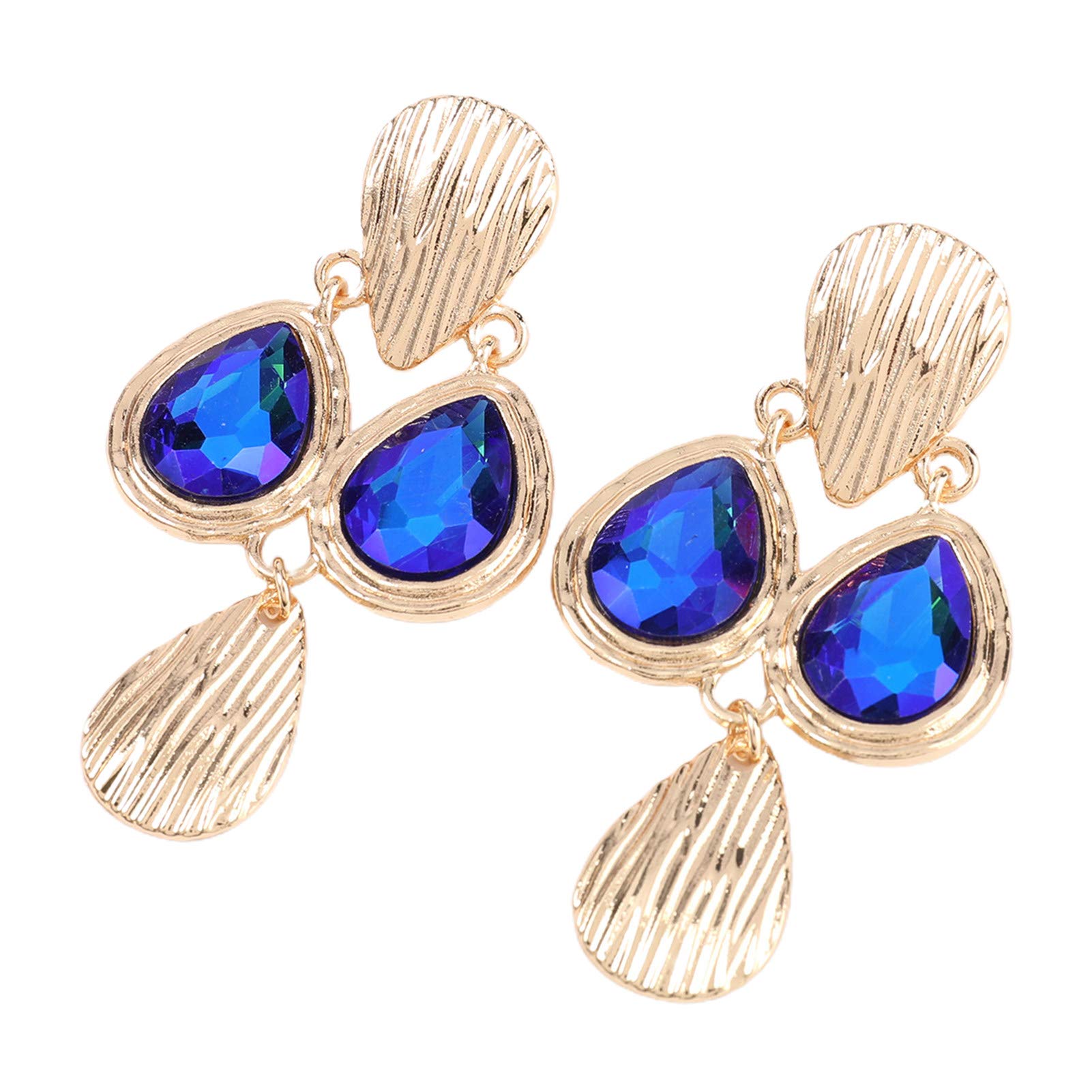 Stylish Rhinestone Teardrop Dangle Earrings for Women & Girls - Colorful Multilayer Fashion Jewelry Accessories | Perfect for Parties, Weddings & Daily Wear