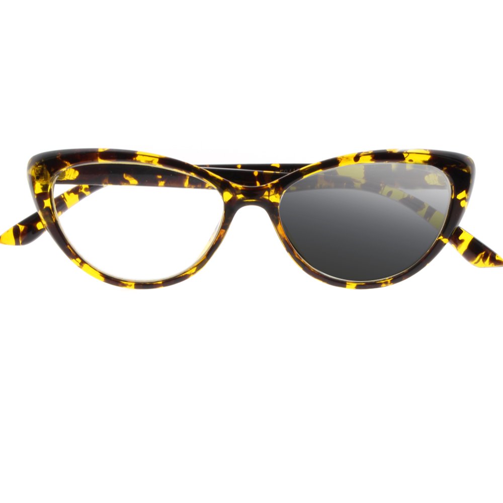Bifocal Cat Eye Reading Glasses - Photochromic Sun Readers for Women | Indoor & Outdoor Use