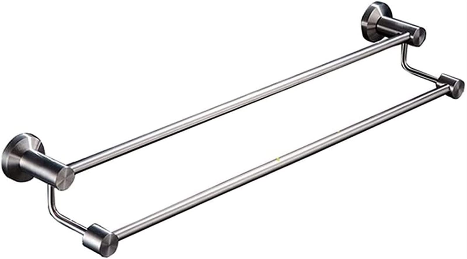 Stainless Steel Double Towel Rail - Wall Mounted Bath Towel Rack & Bar Holder (40cm) - Durable Bathroom Storage Hanger for Hand Towels, Washcloths & Robes - Perfect for Showers, Spas & Luxury Home Bathrooms