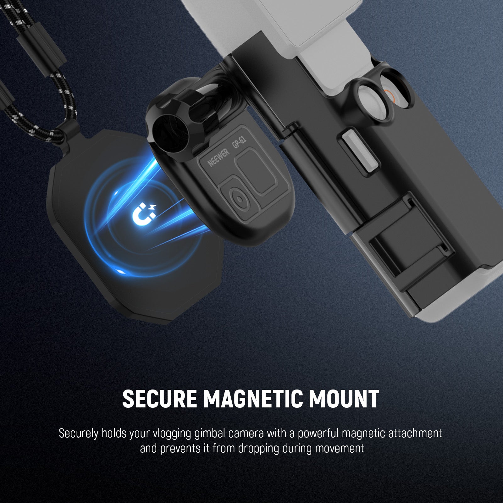 NEEWER AC017+GP 61 Extension Adapter Bracket for DJI Osmo Pocket 3 - Compatible Mounting Accessory for Vlogging, Filmmaking & Travel Videography