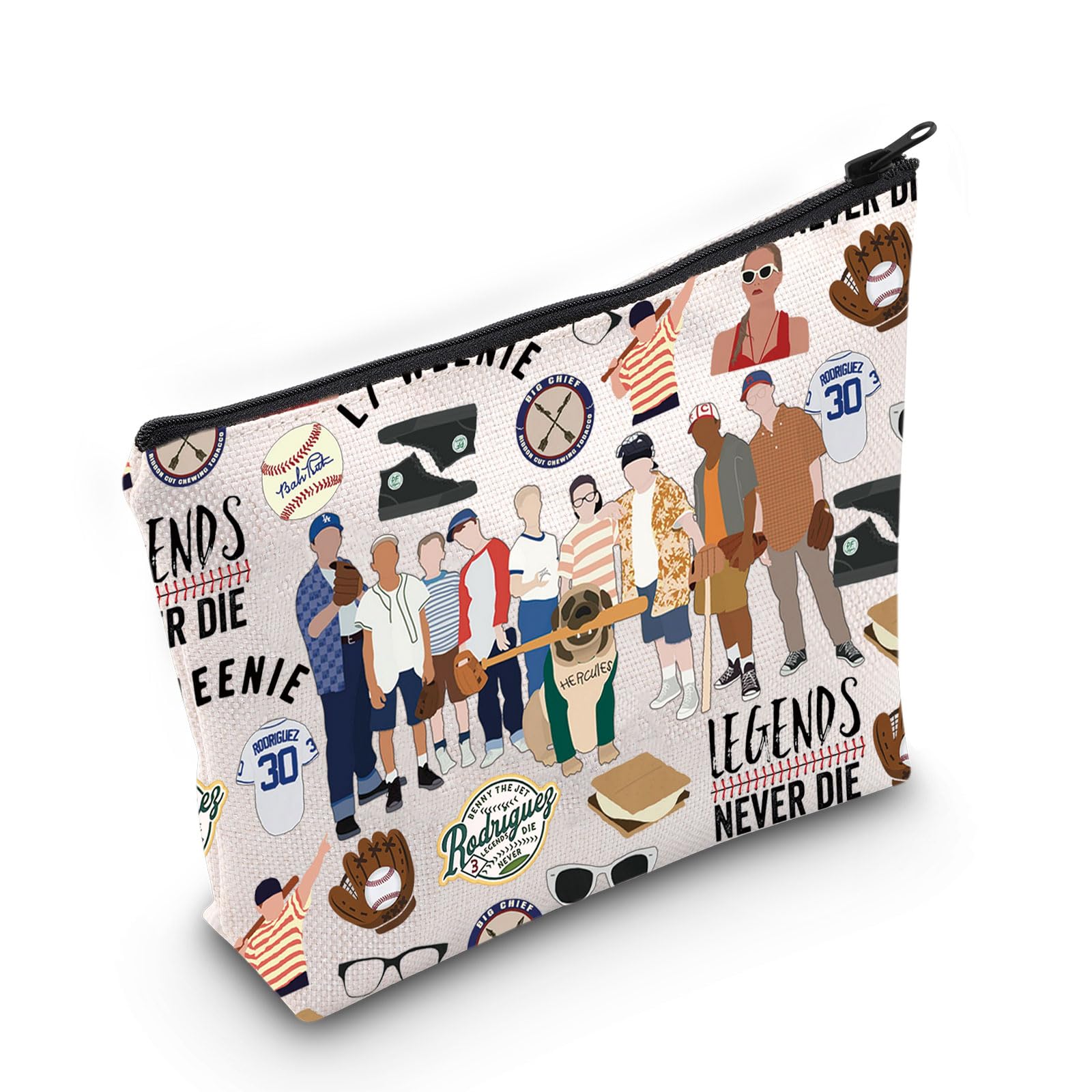 WZMPA The Slot Benny Travel Makeup Bag - Perfect Gift for Scotty & Benny Fans - Jet Rodriguez Baseball Inspired Cosmetic Case (Legends Never Die) - Ideal for Travel, Gym & Everyday Use