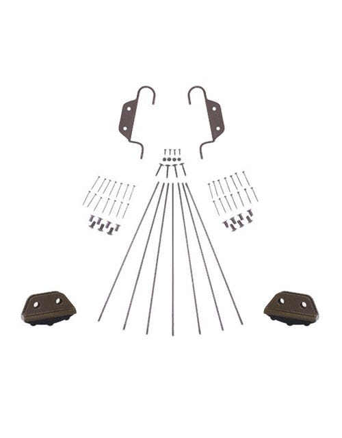 Double Hook Non-Skid Feet Ladder Hardware Kit - Secure & Stable Climbing Accessories for Home Improvement, Roofing, and DIY Projects