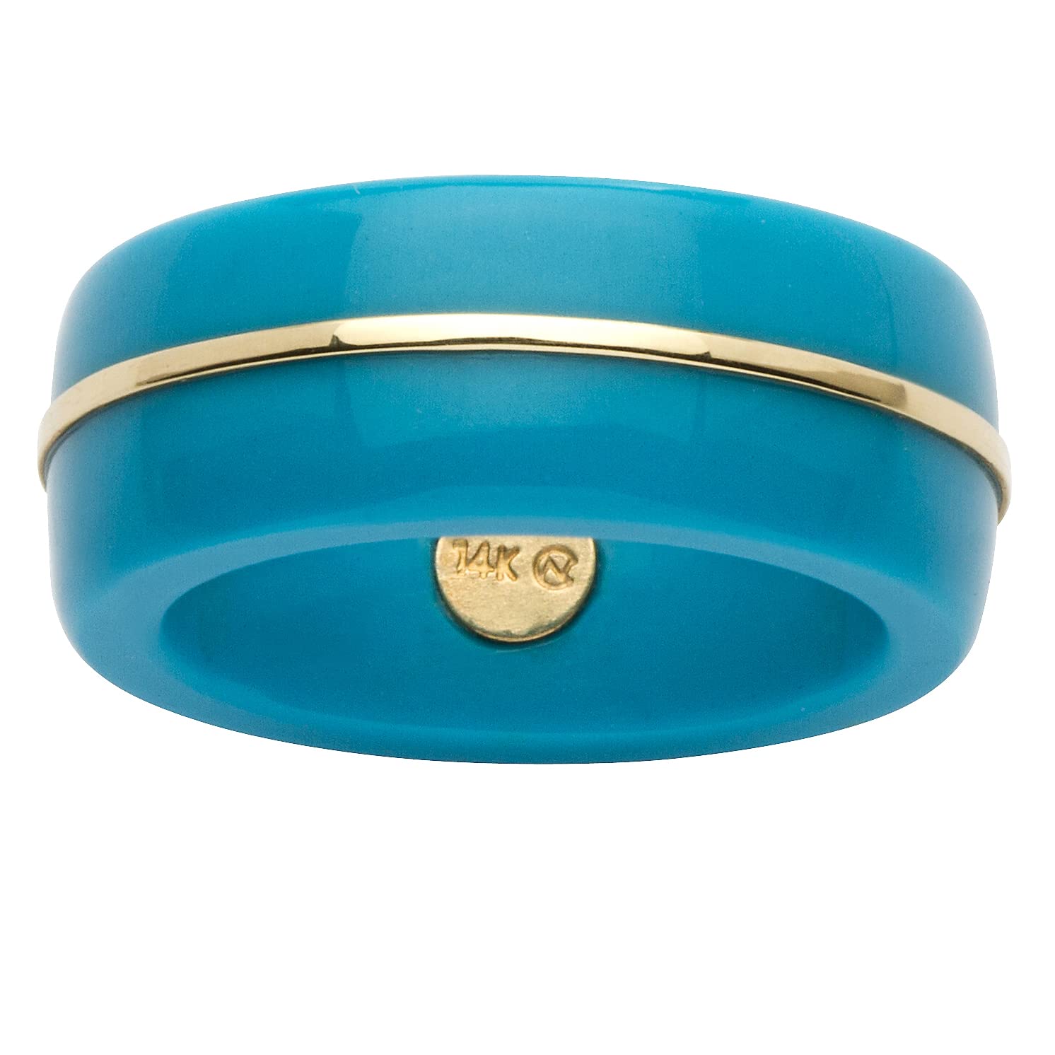 14K Yellow Gold Viennese Turquoise Ring for Women | Handmade Bohemian Jewelry | Perfect for Beach Vacations, Weddings & Special Occasions