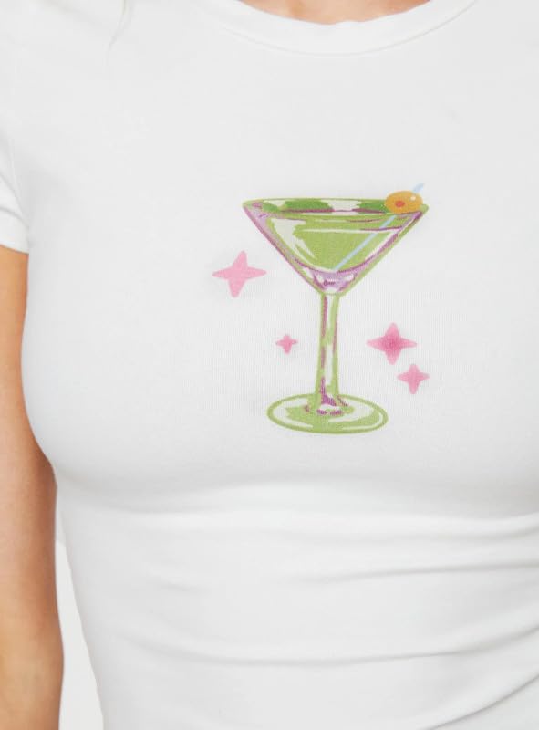 Y2K Fitted Baby Tees for Women - Trendy Graphic Short Sleeve Crop Top | Aesthetic Summer Streetwear | Perfect for Casual Outings, Music Festivals & Date Nights