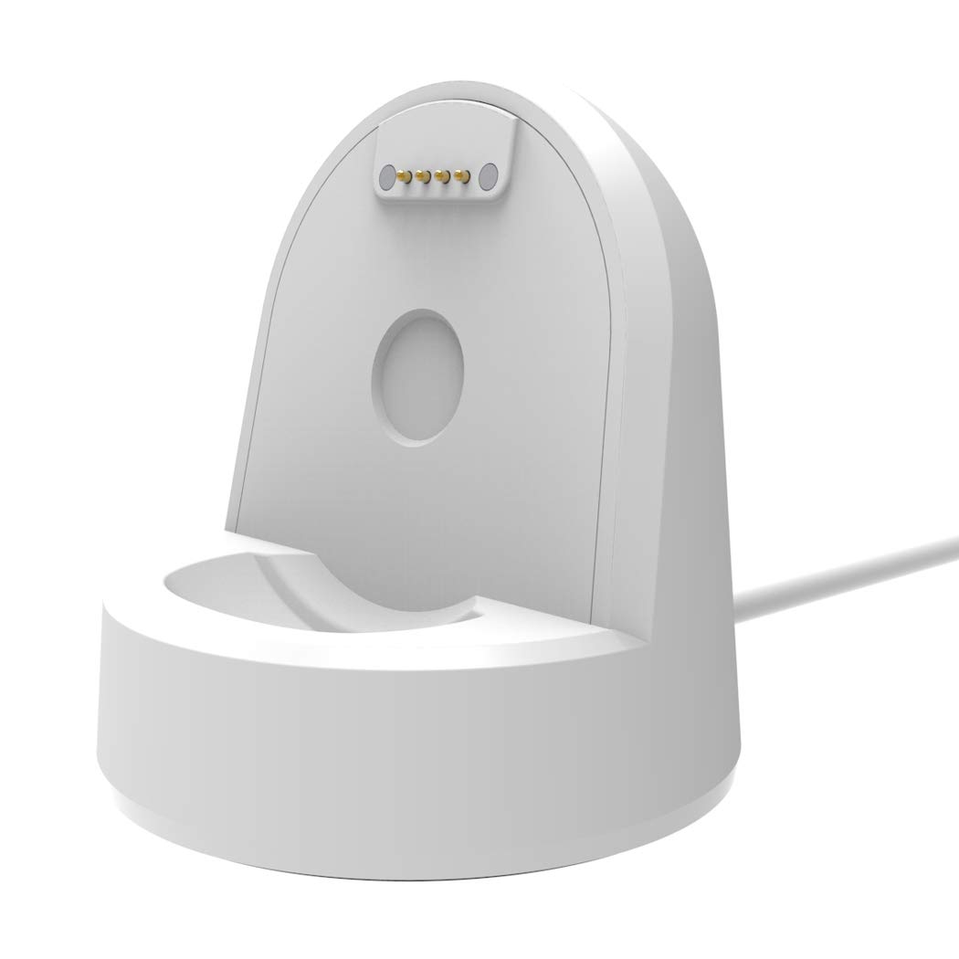 Ticwatch E & S Charger Dock - Replacement Charging Cable & Stand Station with 5ft USB Cable (Sparkling White) | Perfect for Home, Office & Travel Charging | Compatible with Ticwatch E/S Smartwatches