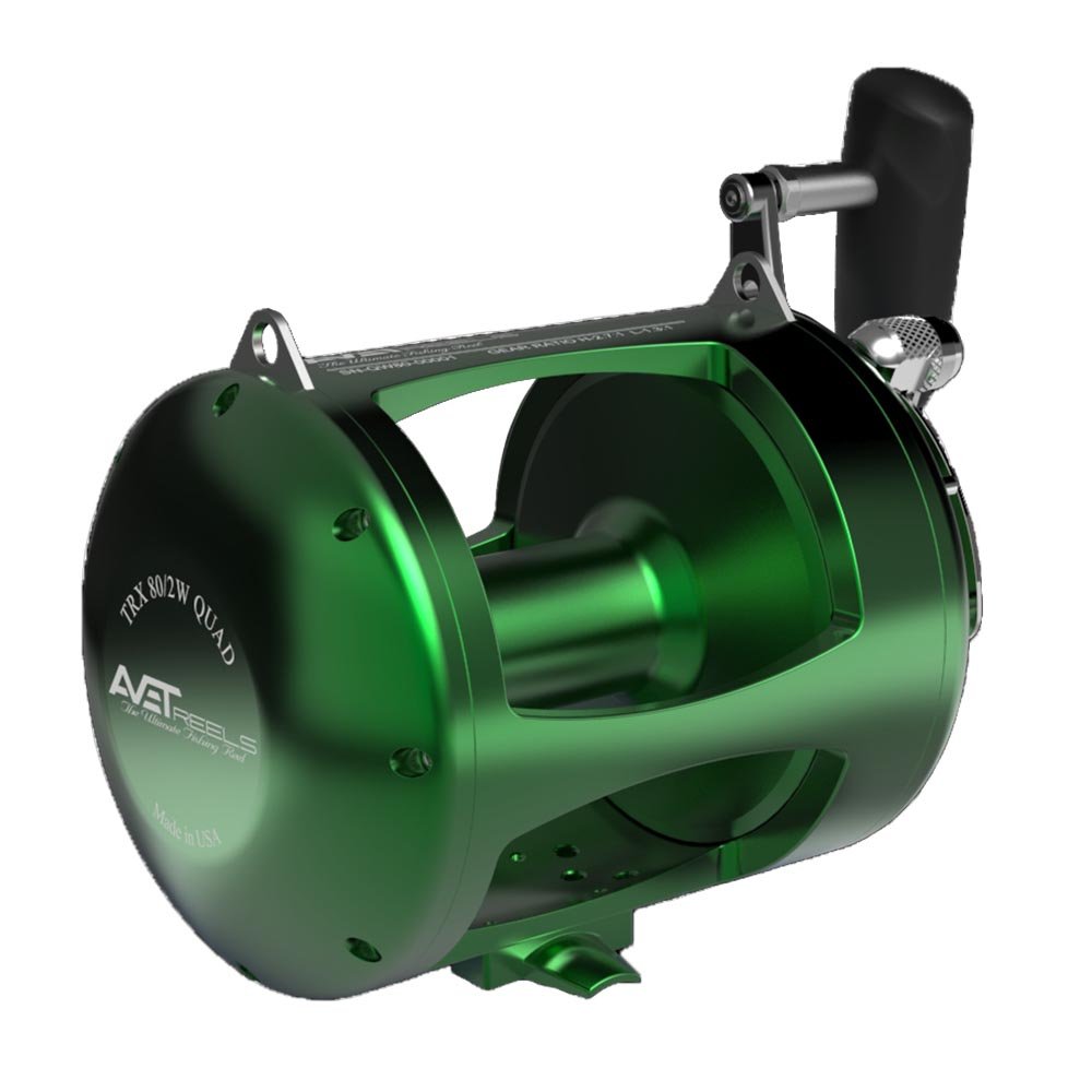 Avet Quad T RX 80W Wide Two Speed Fishing Reels - Saltwater Offshore Big Game Fishing Reel for Tuna, Marlin & Swordfish