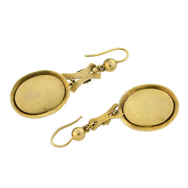 Victorian Style 12kt Gold Plated Agate Earrings for Women - Elegant Dangle Drop Jewelry for Parties, Weddings & Special Occasions