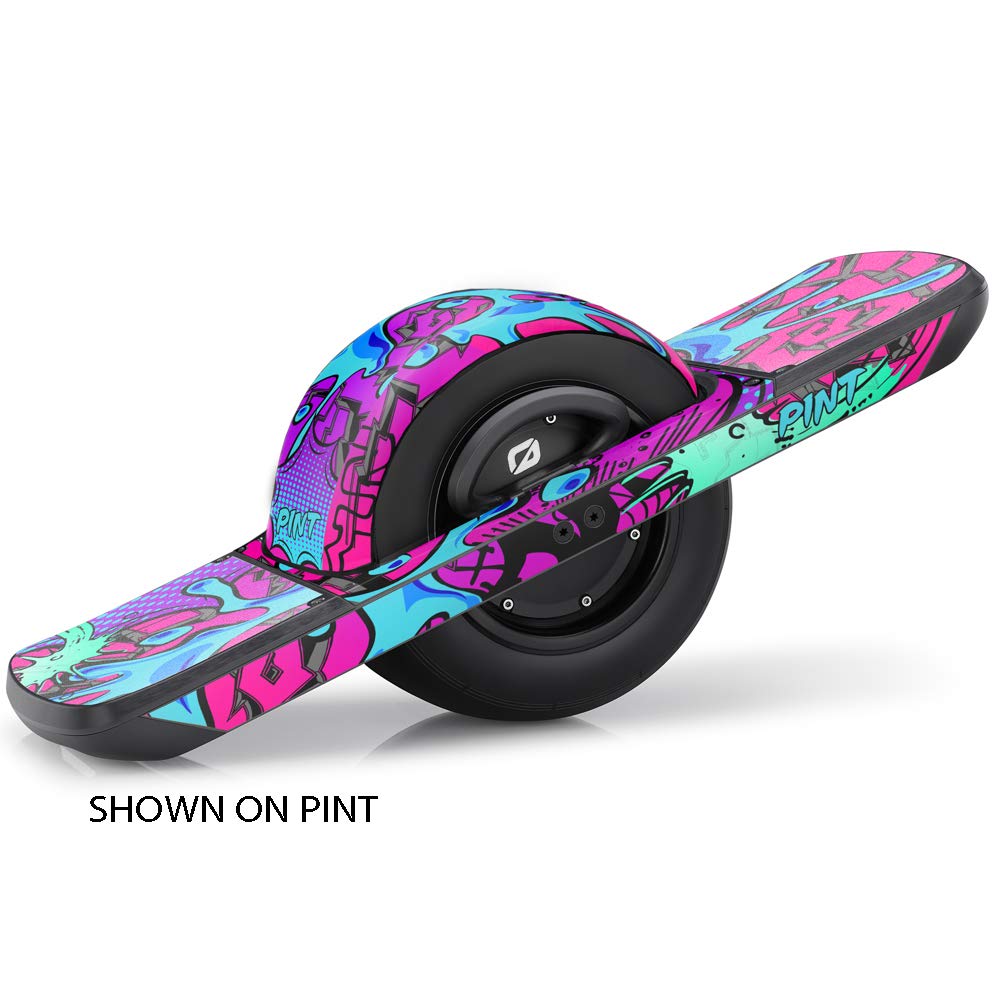 OneWheel Pint Graphics Kit - Zany Pink Rail & Fender Decals with Grip Tape | Earth SURF Design by Senge Graphics | Custom Stickers for Onewheel Accessories & Personalization | Perfect for Street Surfing, Commuting & Electric Skateboard Enthusiasts