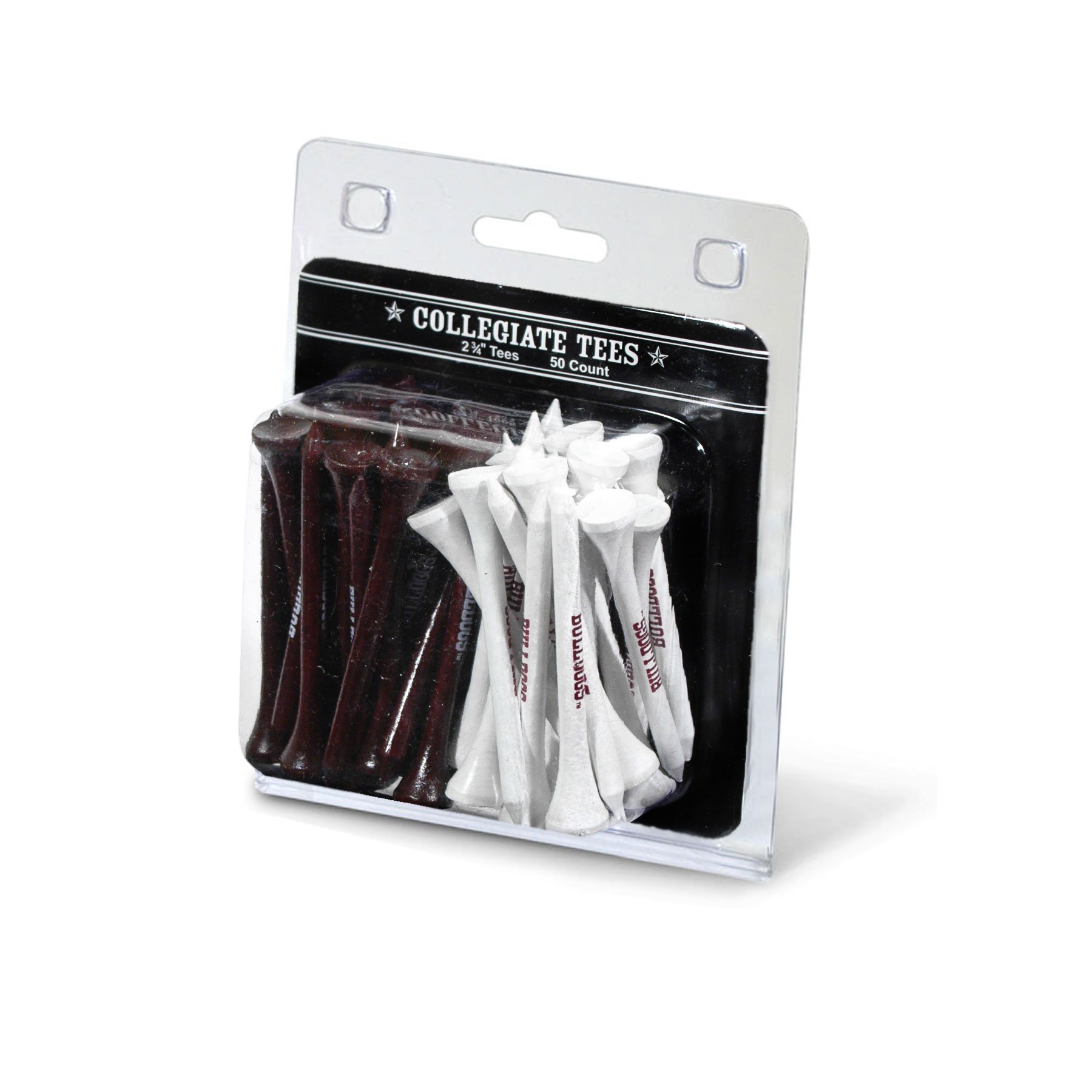 Team Golf NCAA Pack of 50 Golf Tees - Premium Wooden Golf Accessories for Driving Range & Course Play - Perfect for Practice & Tournaments