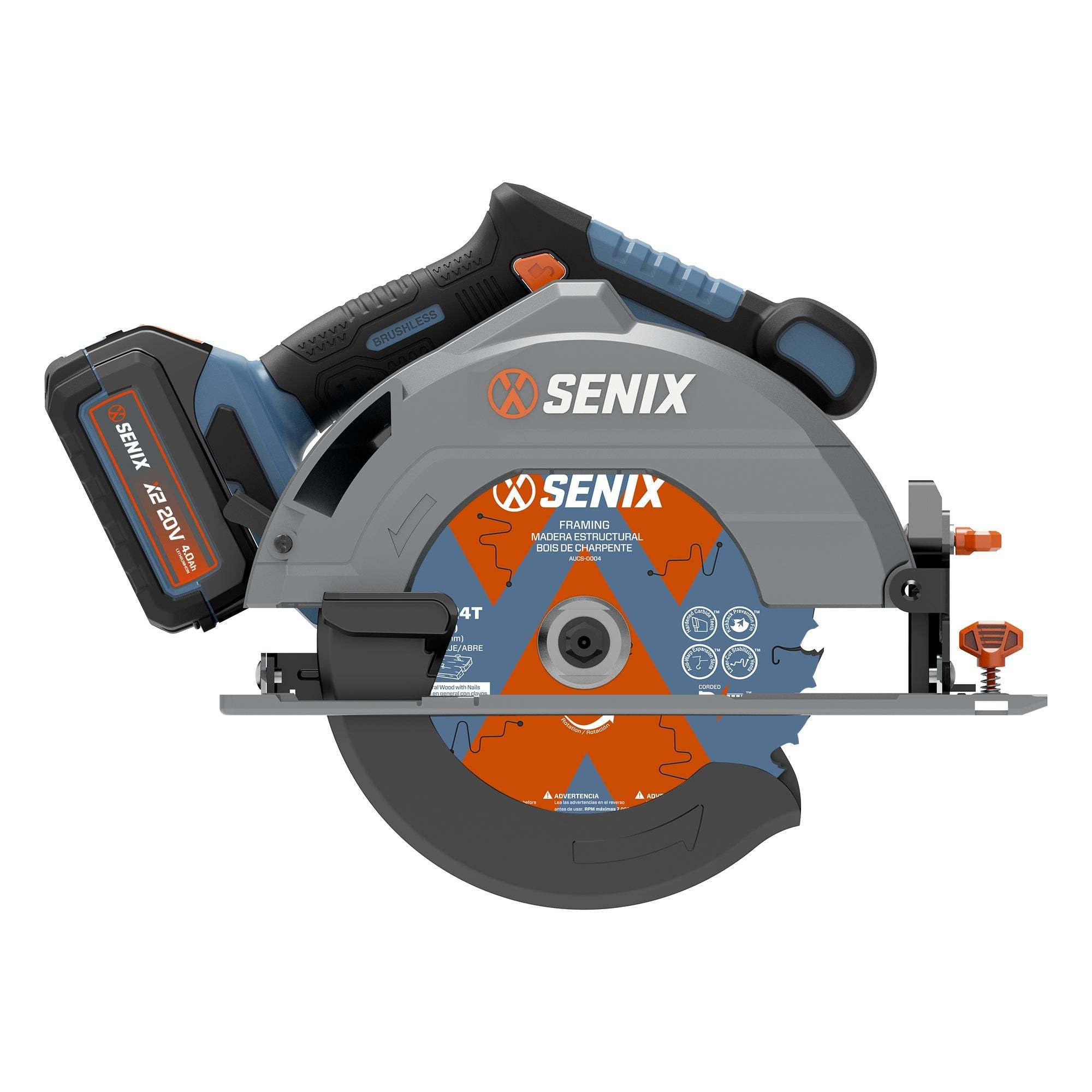 7 1/4 Inch 24-Tooth Circular Saw Blades for Wood Cutting - 3 Pack Framing Blades Set by SENIX - Perfect for DIY Projects, Home Renovation & Professional Carpentry