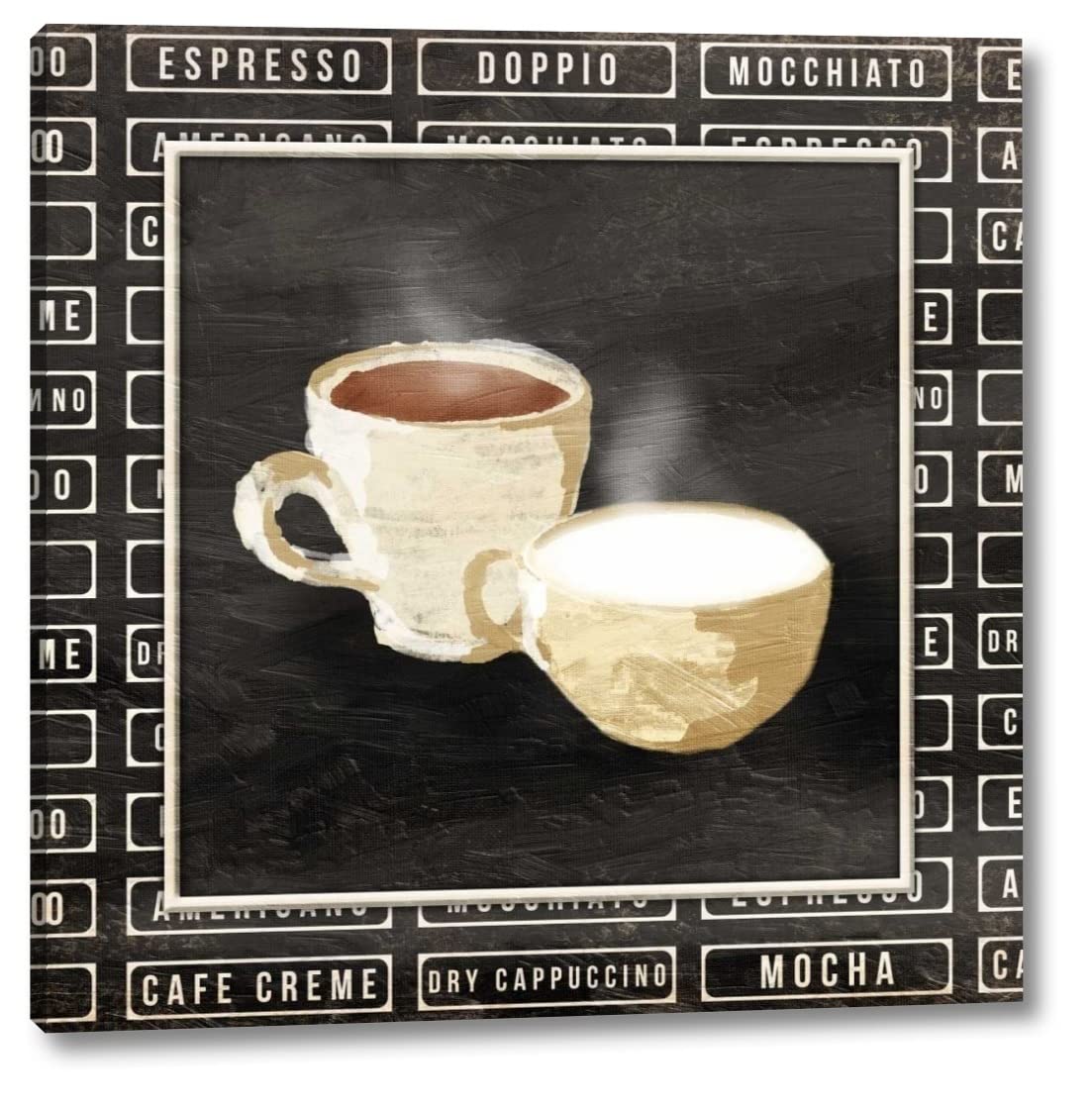 OnRei Another Two Cups - 30x30 Inch Canvas Art Print Gallery Wrapped - Modern Wall Decor for Living Room, Bedroom & Office - Ready to Hang