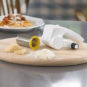 Zyliss Classic Cheese Grater - Stainless Steel Rotary Grater with 4 Sides for Parmesan, Cheddar & Hard Cheeses - Perfect for Cooking, Baking & Garnishing Dishes