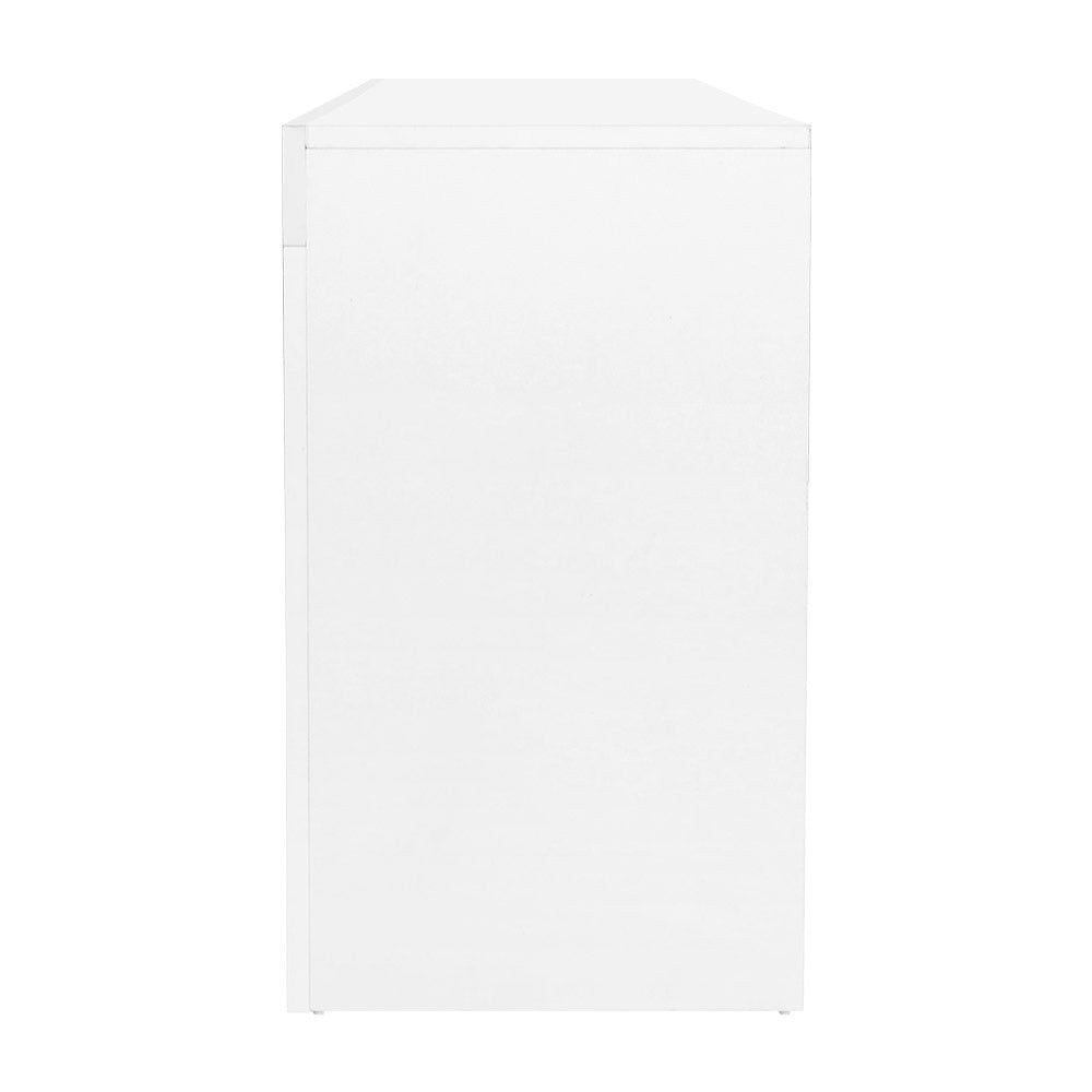 Artiss 160cm White Bobi Entertainment TV Stand with LED Lighting - Perfect for Living Room, Bedroom & Home Theater Setup