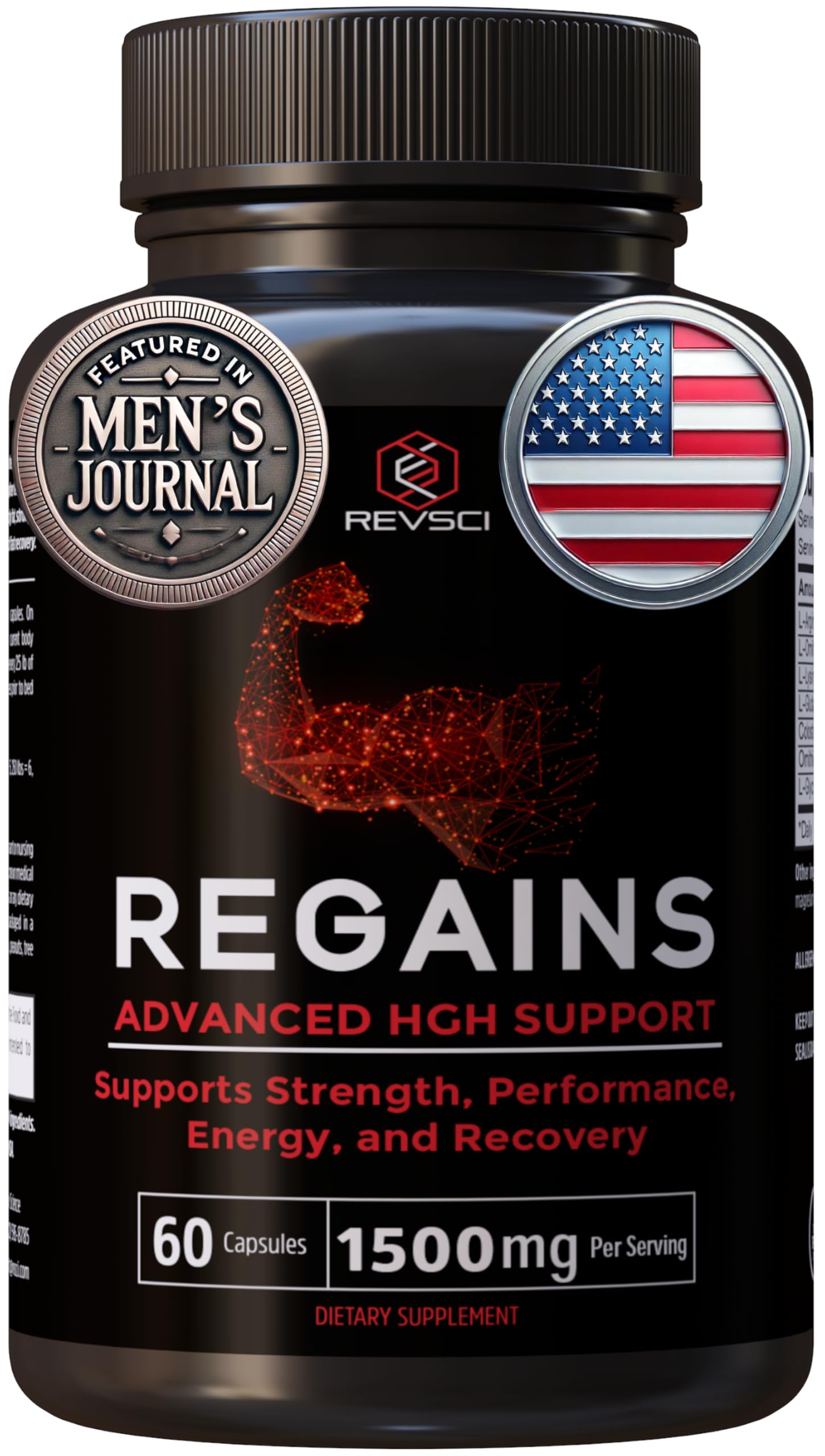 Best HGH Supplements for Men & Women - Natural Anabolic Muscle Growth Booster | Human Growth Hormone Support | Post Workout Recovery & Protein Pills (60 Count) | Ideal for Bodybuilding, Fitness Training & Muscle Repair