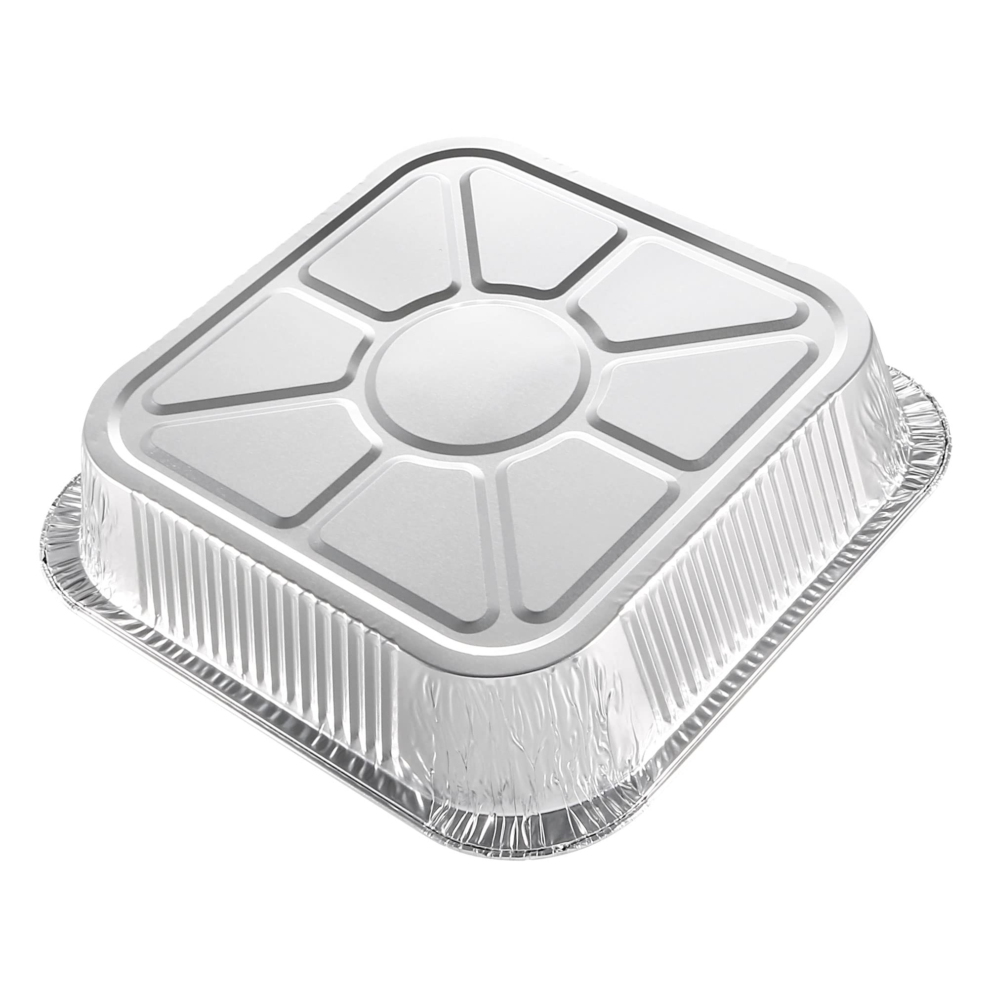 uxcell 8x8 Inch 46oz Aluminum Foil Pans - 8 Pack Disposable Baking Trays for Roasting, Cooking & Meal Prep | Perfect for Thanksgiving Turkey, Party Catering & BBQ