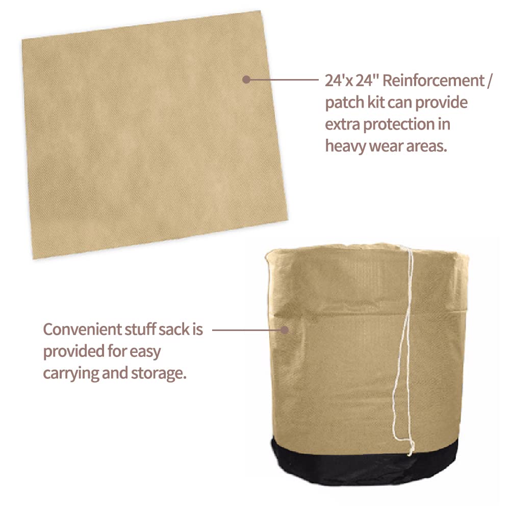 Seamander Heavy-Duty Travel Trailer RV Cover - Waterproof, UV Resistant, Rip-Stop Camper Cover for Winter Snow Protection - Perfect for Outdoor Storage & Seasonal Vehicle Protection