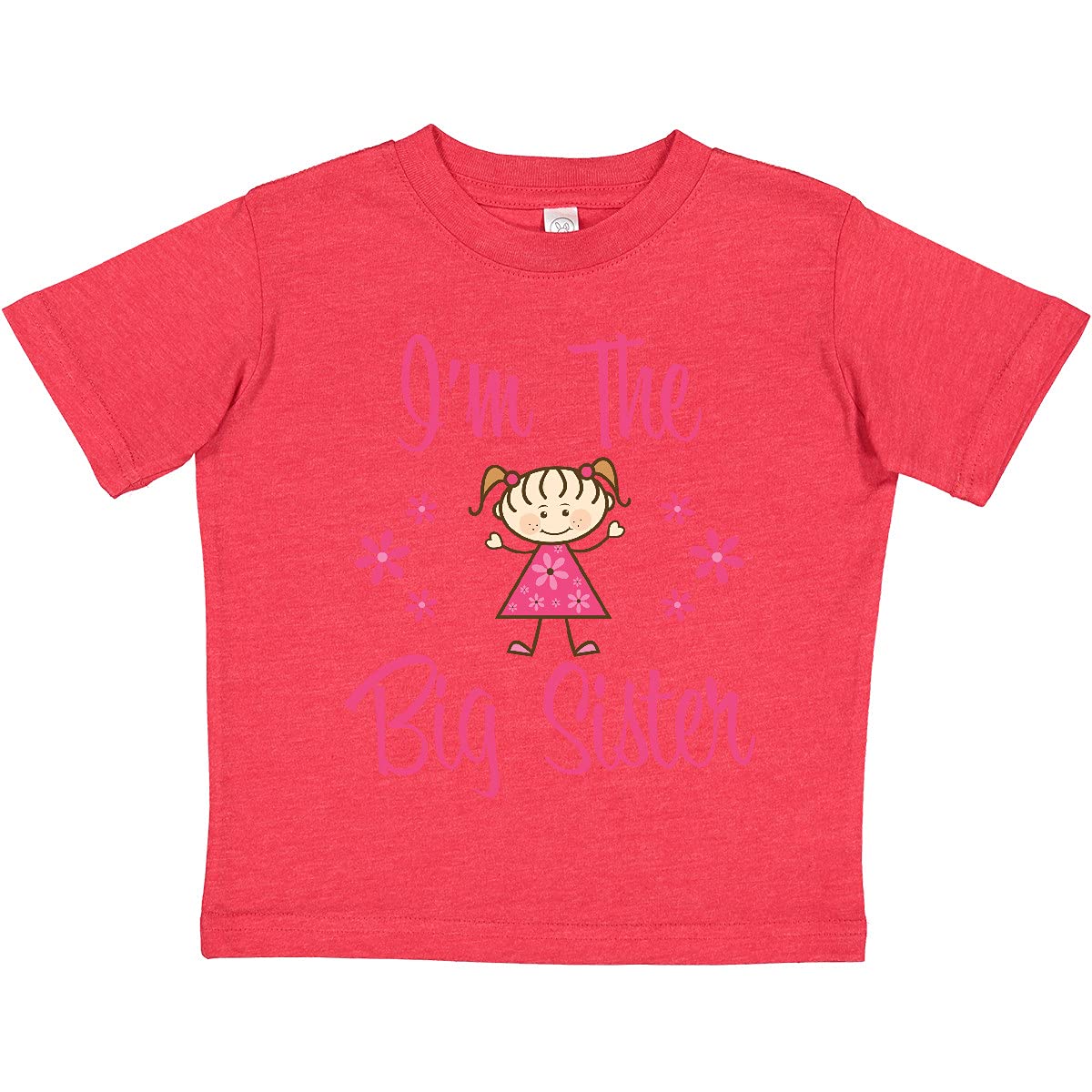 Inktastic The Big Sister Toddler T-Shirt - Cute Sibling Matching Outfit for Toddler Girls - Perfect for Family Photos, Birthday Gifts & Sibling Bonding Moments