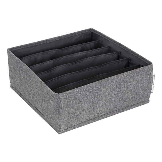 6-Compartment Drawer Organizer - Grey or Beige for Kitchen, Office & Bedroom Storage