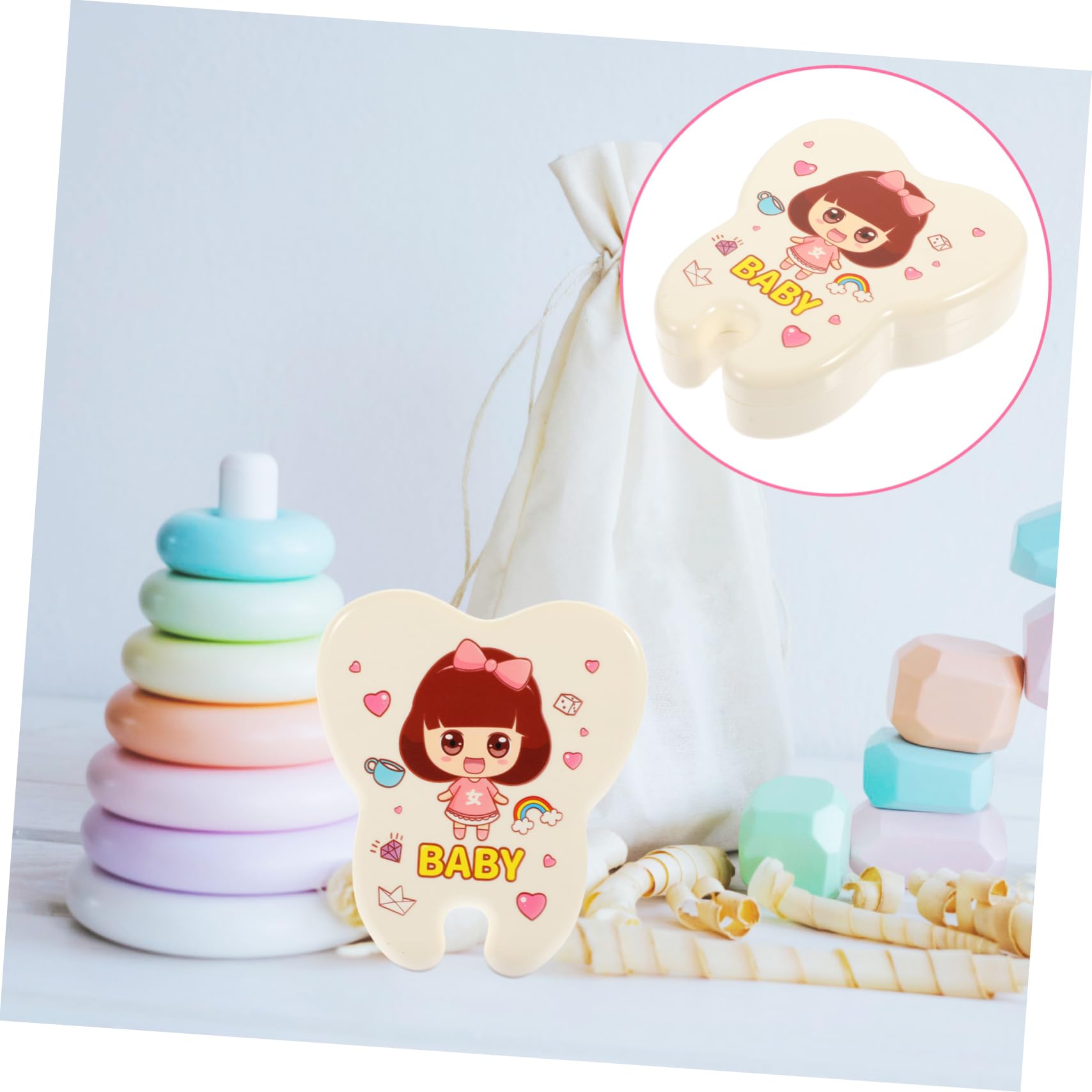 2pcs Baby Tooth Keepsake Box - Infant Fetal Hair & Teeth Storage Organizer for Kids Souvenirs | First Tooth Memory Box for Newborns, Baby Shower Gifts & Childhood Mementos