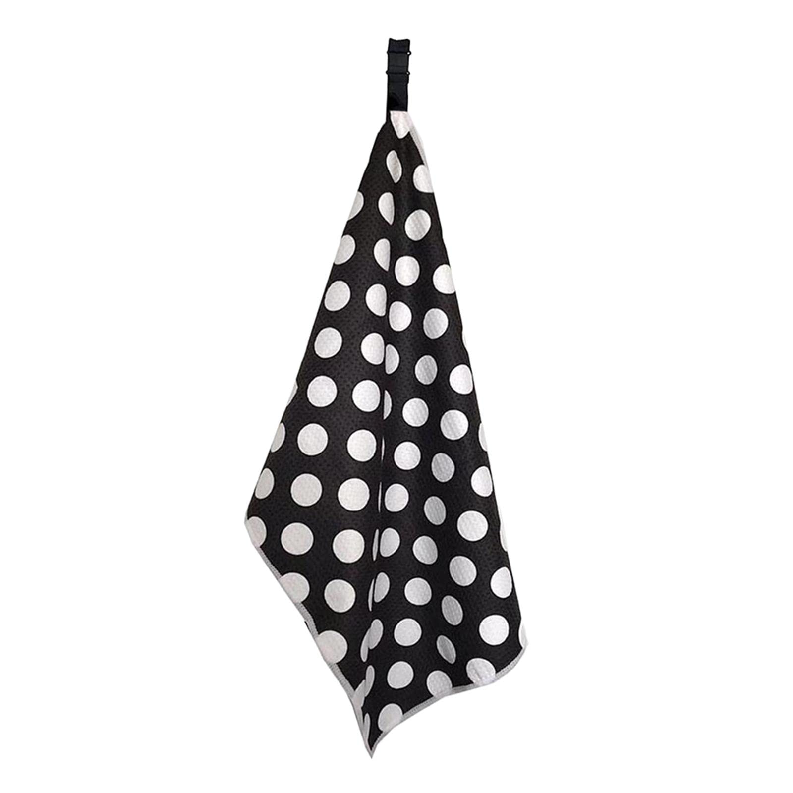 Shamjina Microfiber Golf Towel with Clip - Absorbent Sweat & Ball Cleaning Tool for Golf Bag - Durable Weave Pattern Sports Accessories - Perfect for Golf Practice, Tournaments & Outdoor Sports
