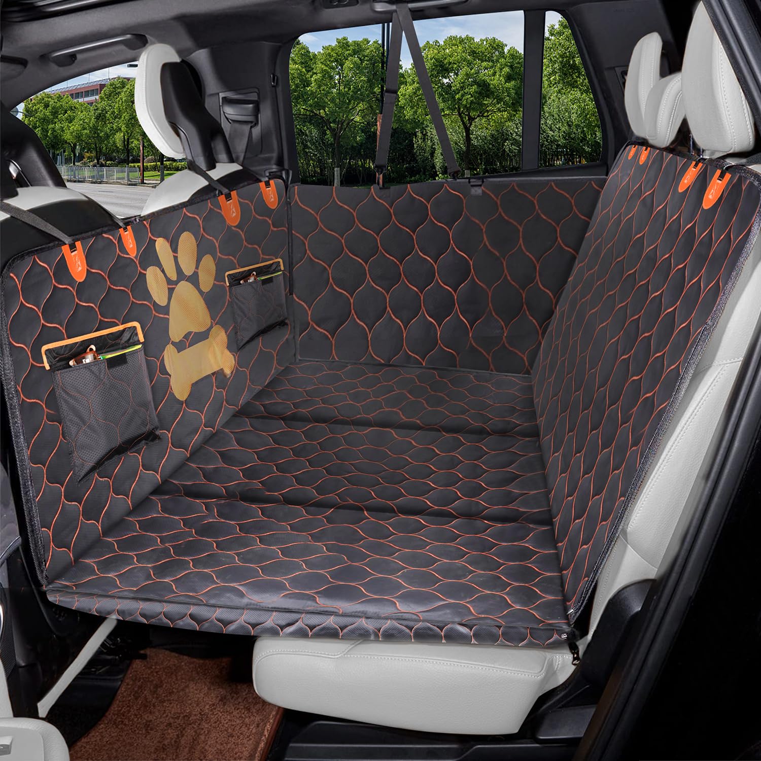 BABYLTRL Dog Car Seat Cover - Waterproof Back Seat Extender & Hammock for Travel, Camping, SUV, Trucks | Foldable Thickened Pet Bed for Comfort & Safety on Road Trips