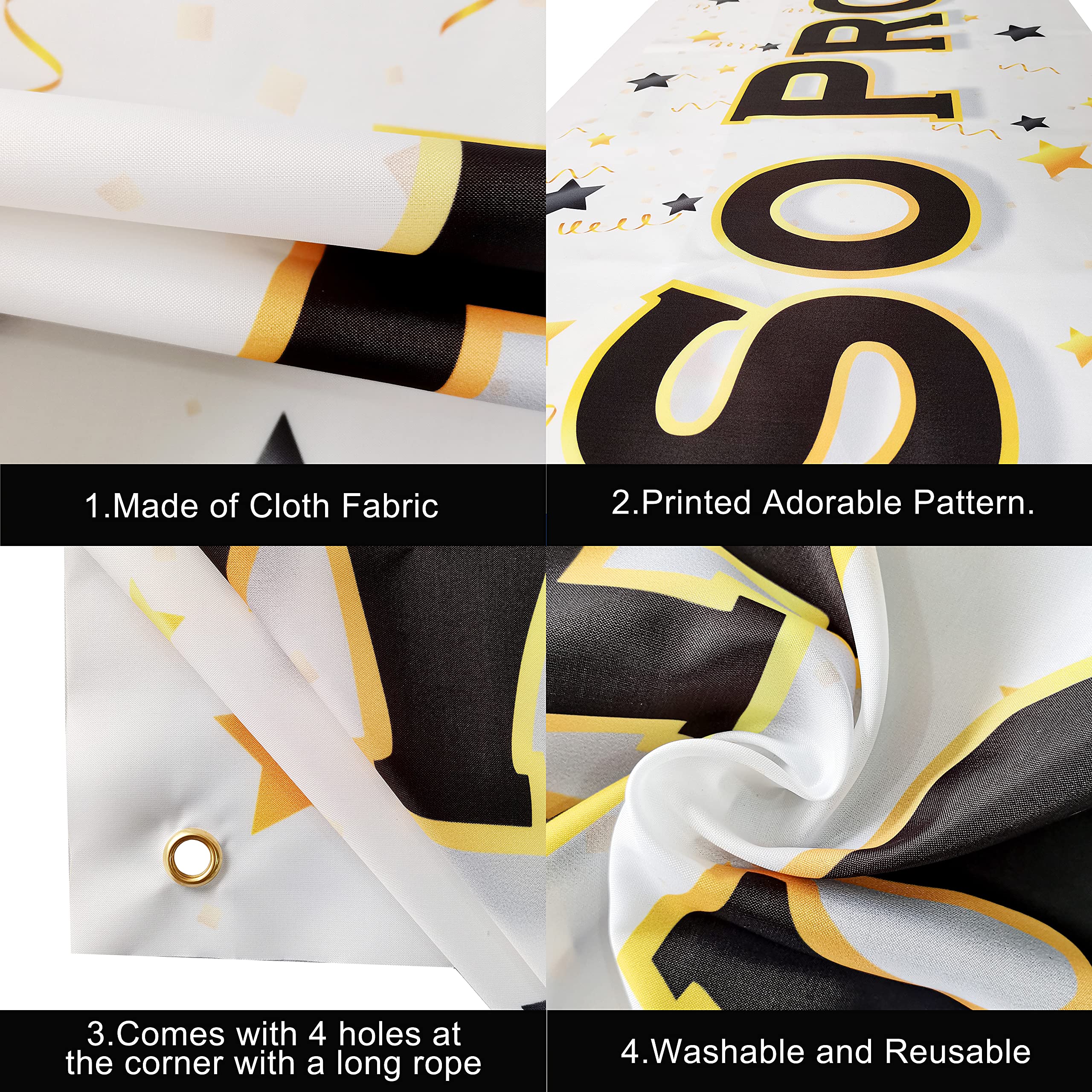 KatchOn Extra Large Graduation Banner 120x20 Inch - Proud Graduate Party Decor for 2025 | Yard Sign, Backdrop & Wall Decoration for High School & College Celebrations