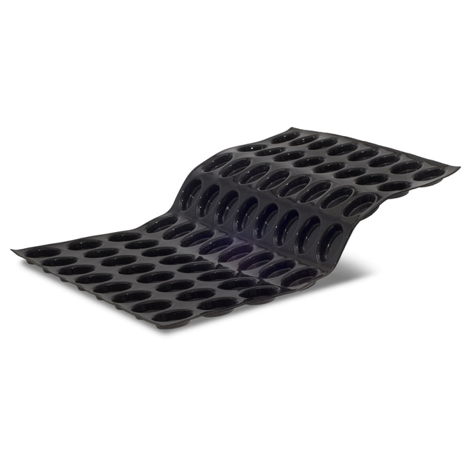 Flexipan Mini Ovals Silicone Baking Mold - 64 Flat Bottom Forms for Cupcakes, Chocolates & Mini Desserts | Perfect for Home Bakers & Professional Chefs