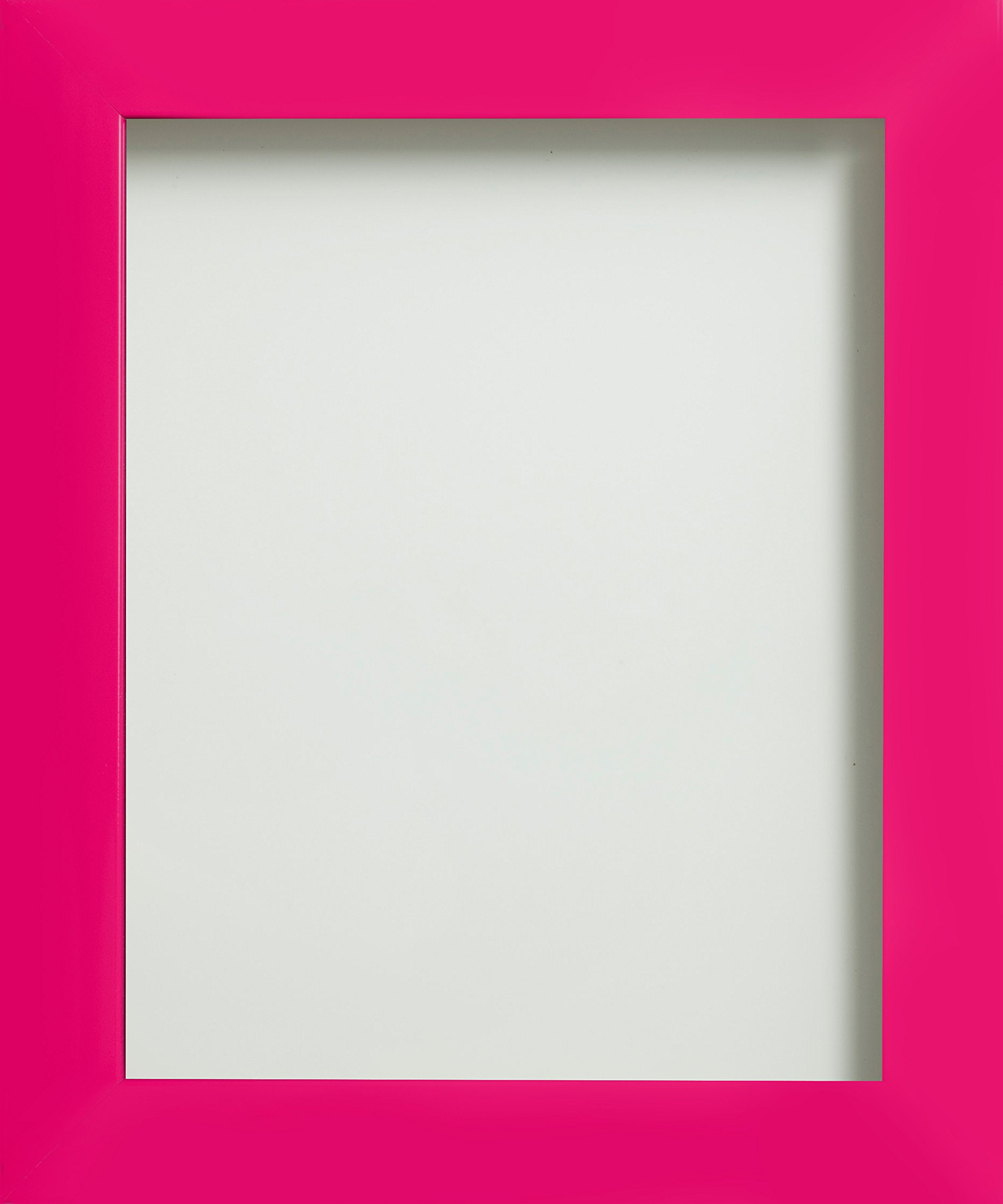 18x12 Inch Hot Pink Plastic Picture Frame - Candy Range - Perfect for Wall Decor, Photo Displays, and Home Office Decorations