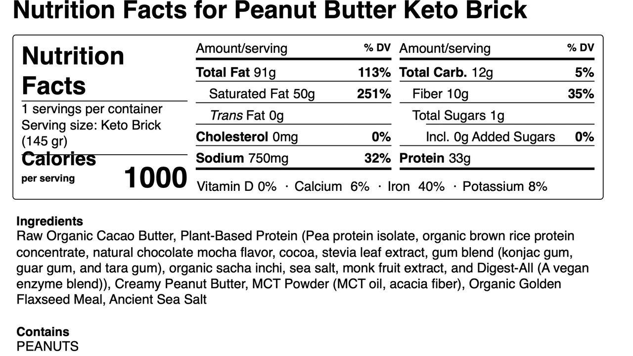 Keto Bricks - Low Carb High Fat Keto Snack Bars for Weight Loss & Energy Boost | Perfect for On-the-Go, Workouts & Keto Diet